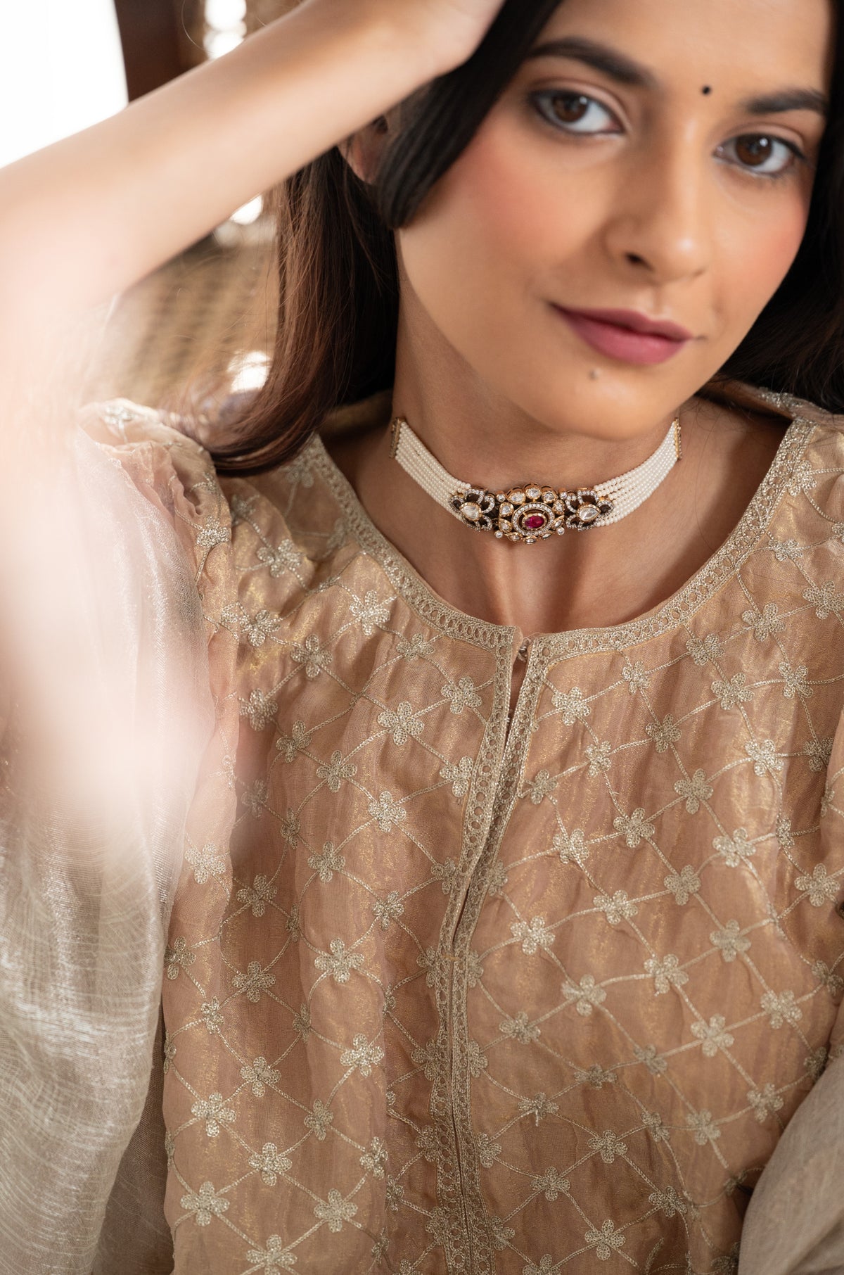 Azeera Polki Choker Necklace