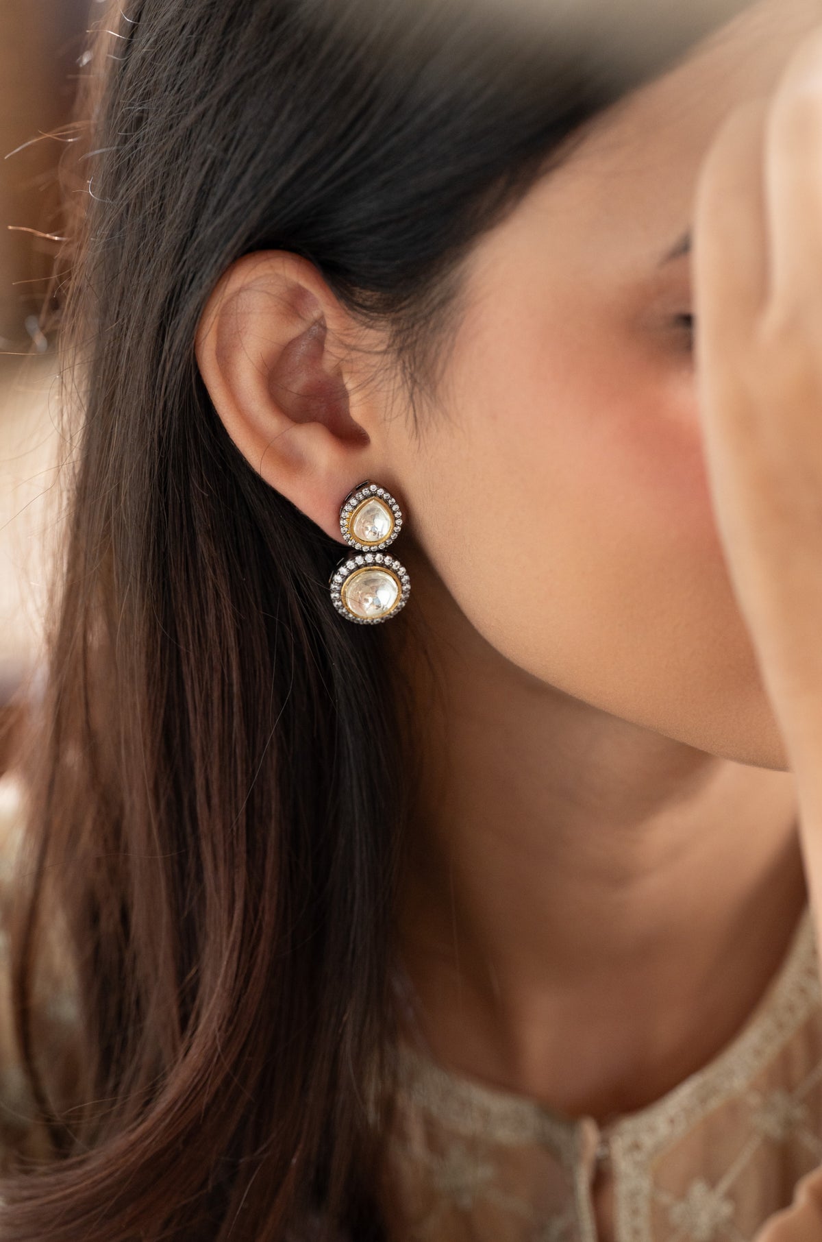 Roman Polki Earrings