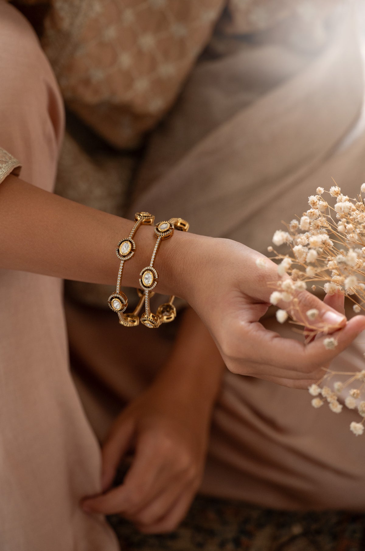 Virenika Polki Bangles - Set of 2