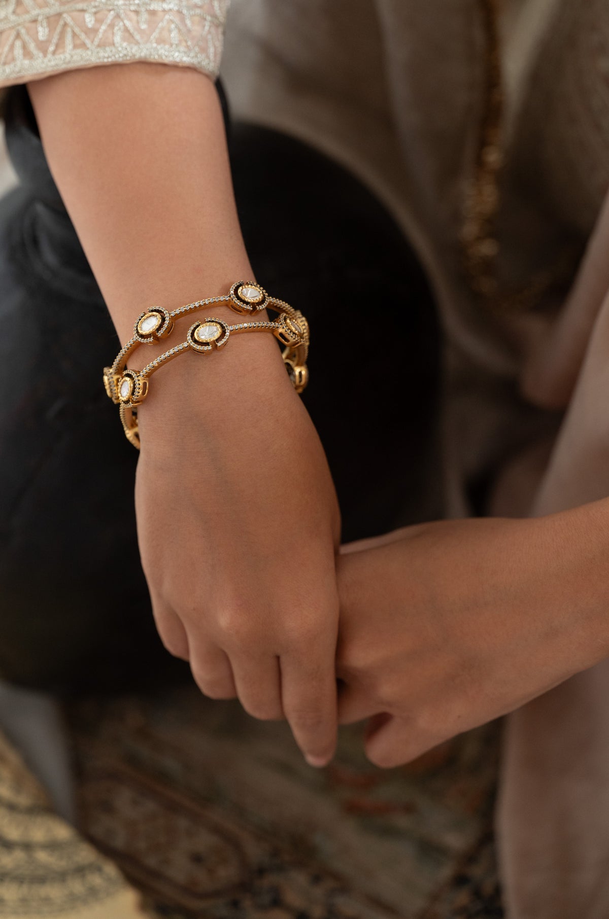 Virenika Polki Bangles - Set of 2