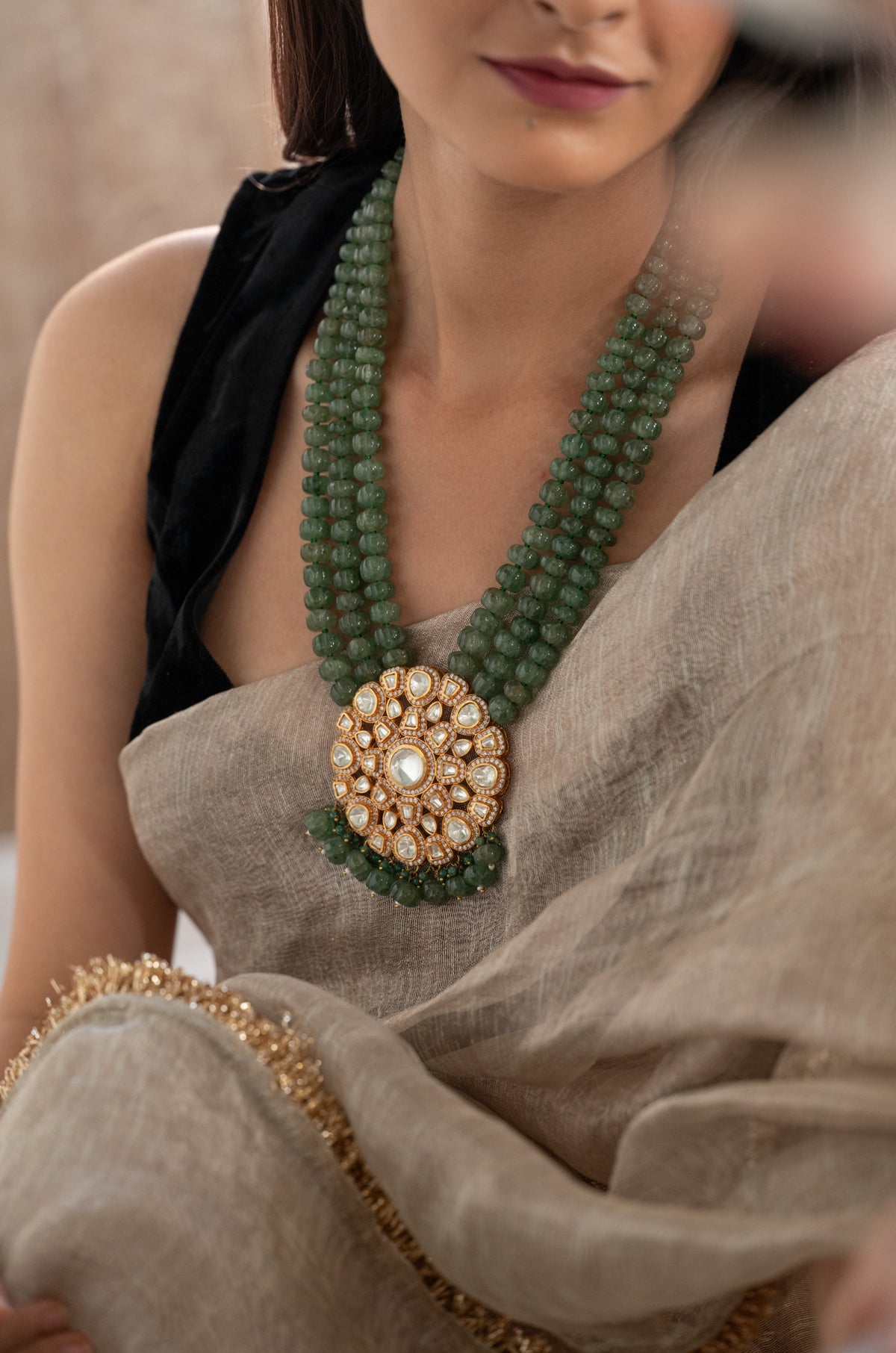 Khushi Green Victorian Necklace Set