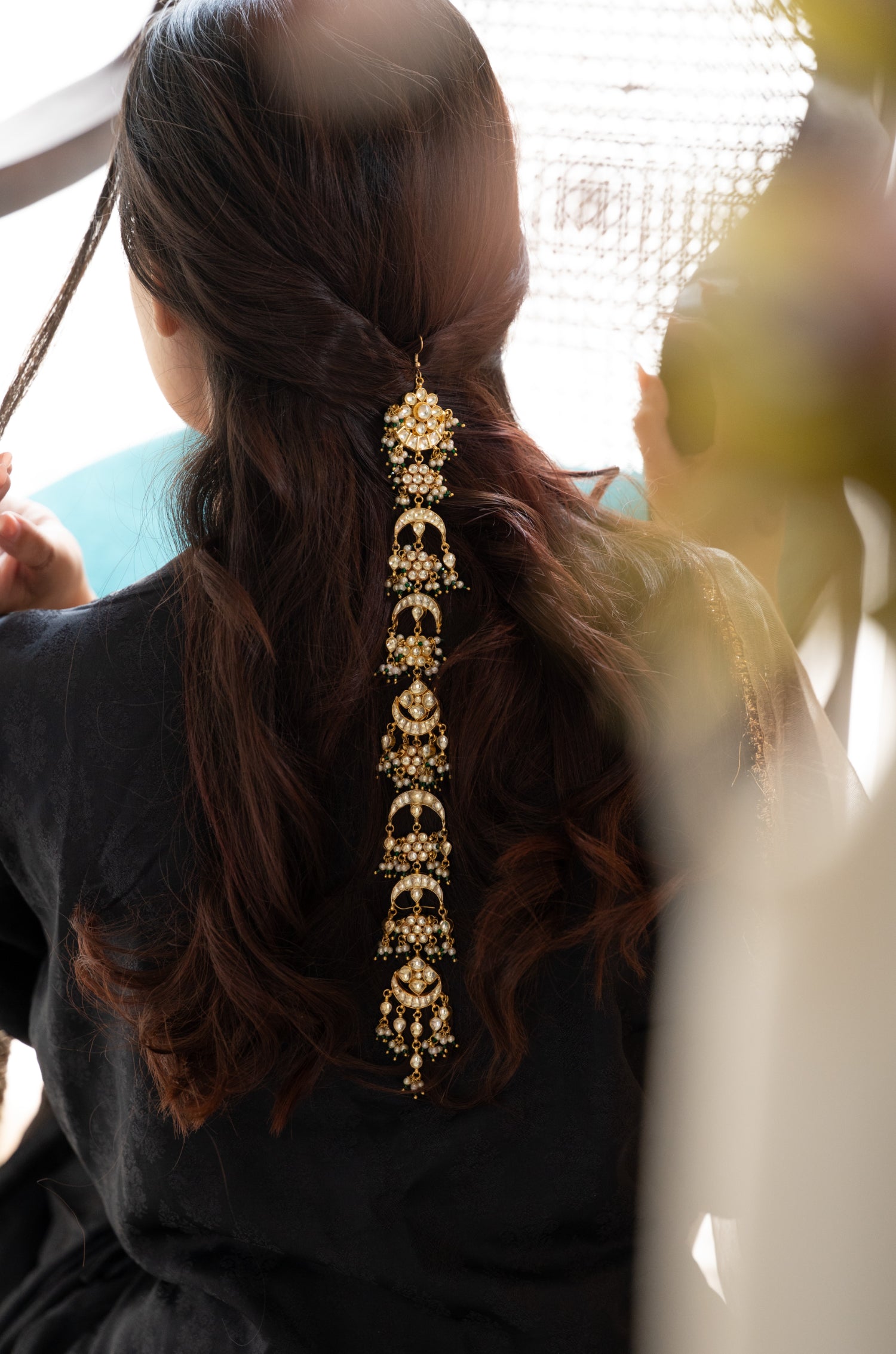 Esha Kundan Braid Pin