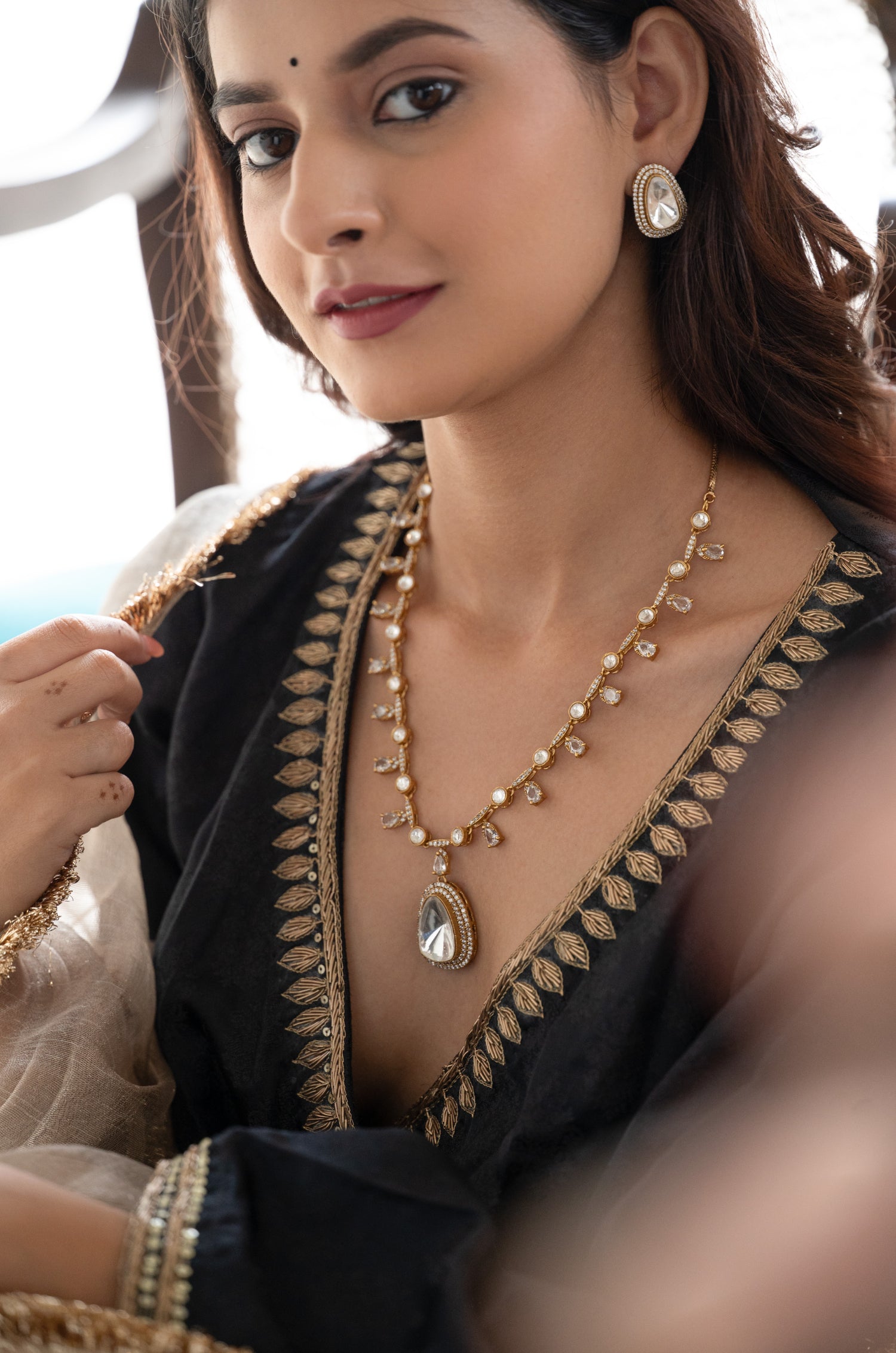Oreen Polki Necklace Set
