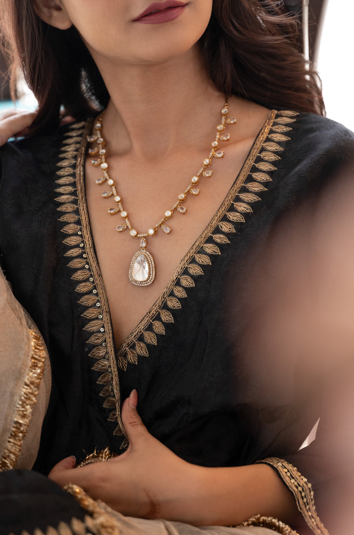 Oreen Polki Necklace Set