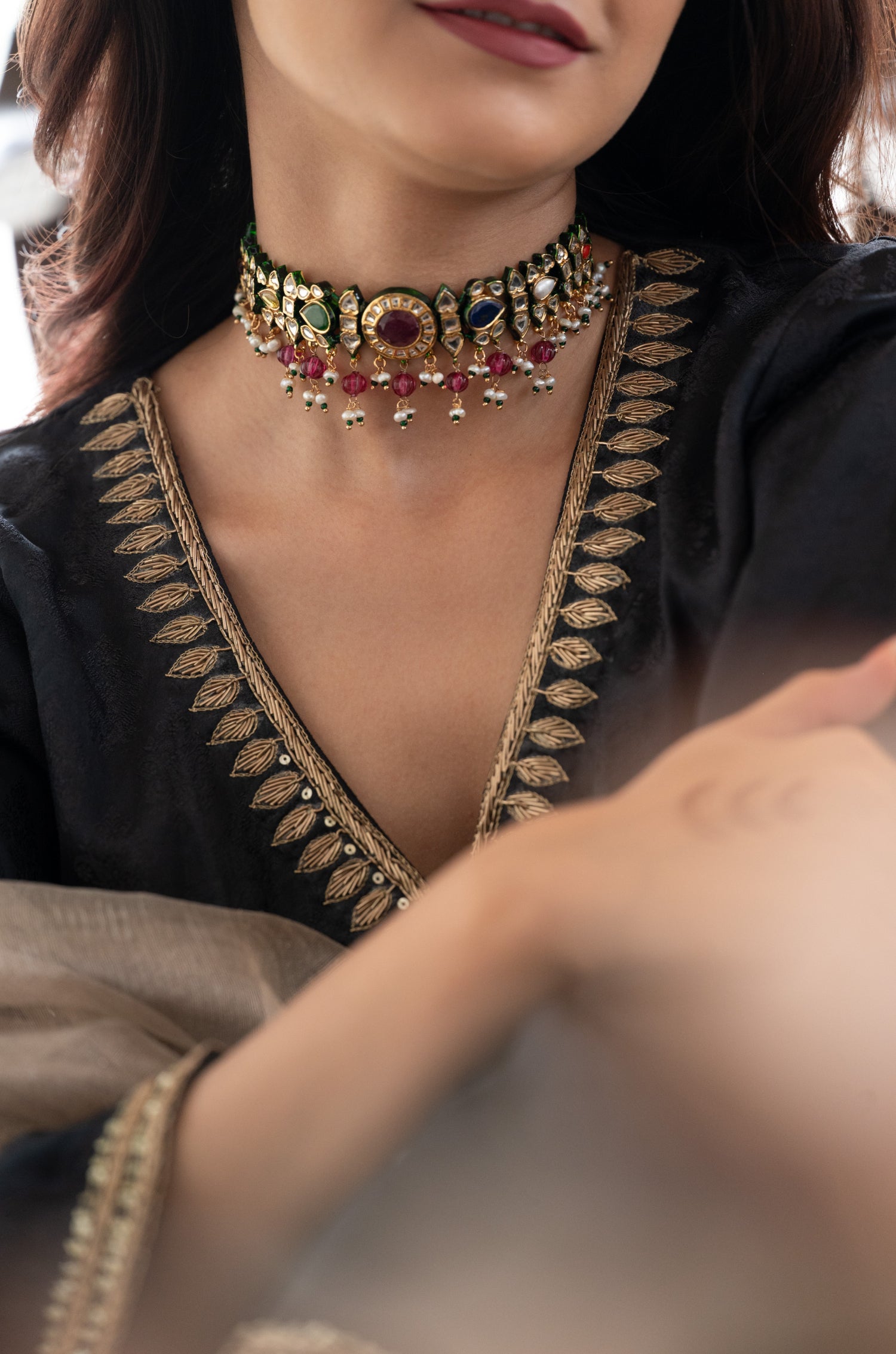 Umee Navrattan Choker Necklace