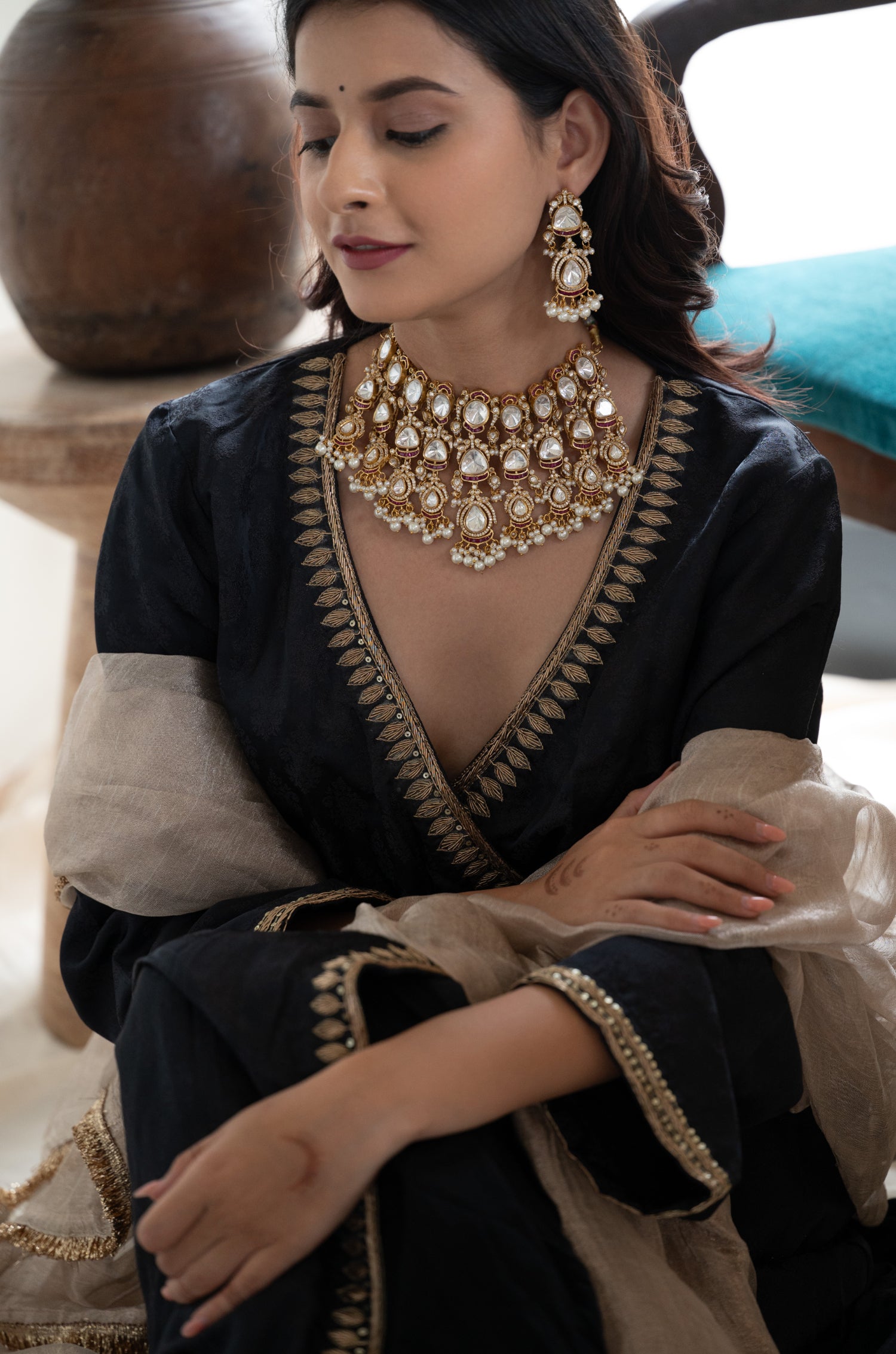 Shifali Polki Necklace Set