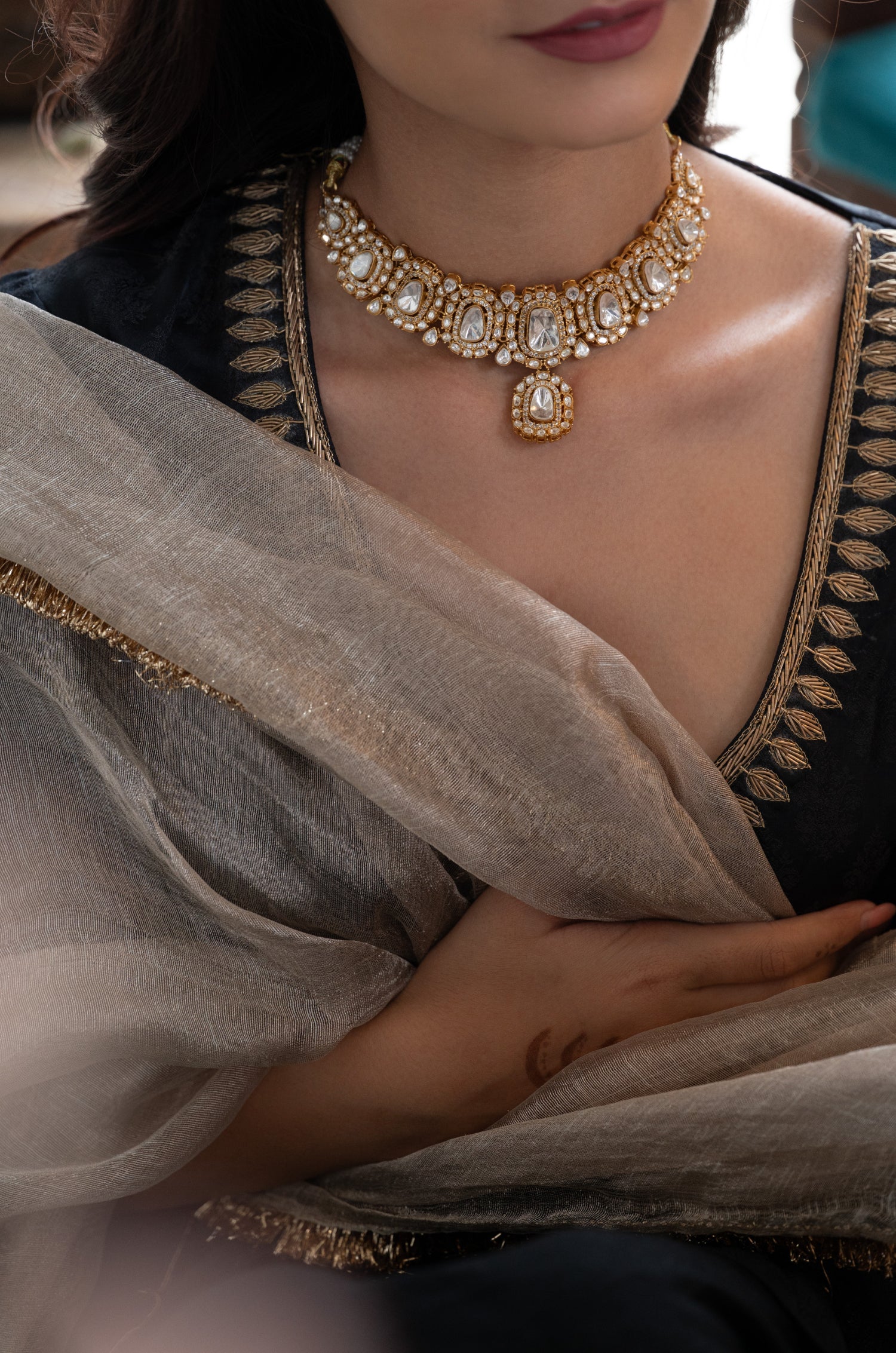 Ruhani Polki Necklace Set