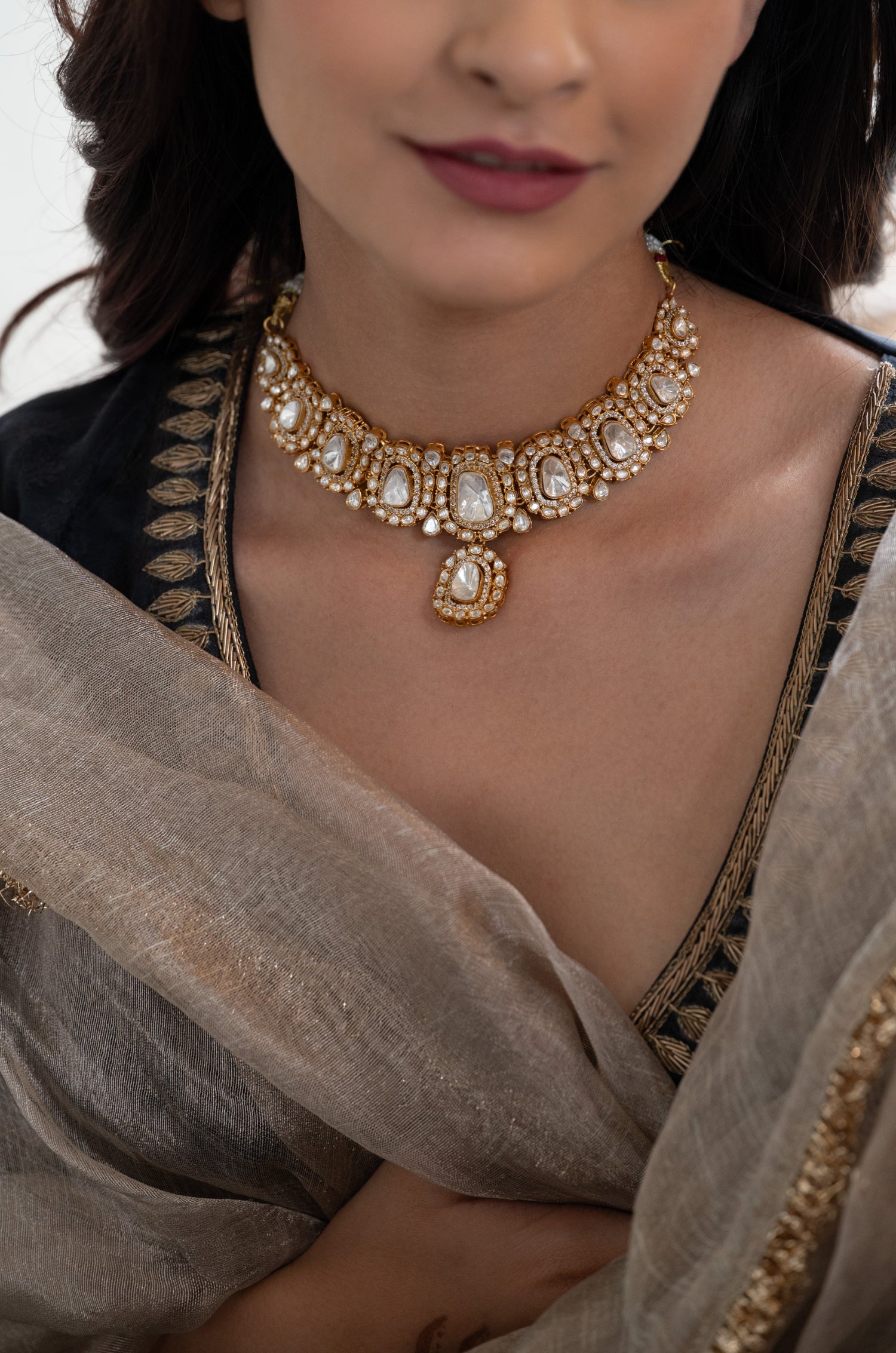Ruhani Polki Necklace Set