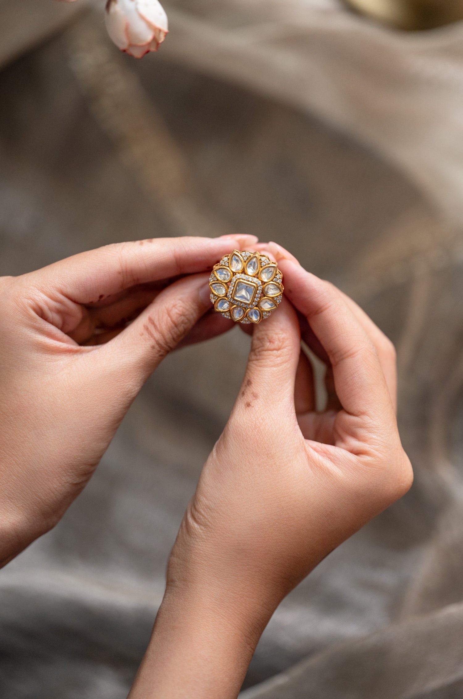Amina Polki Ring