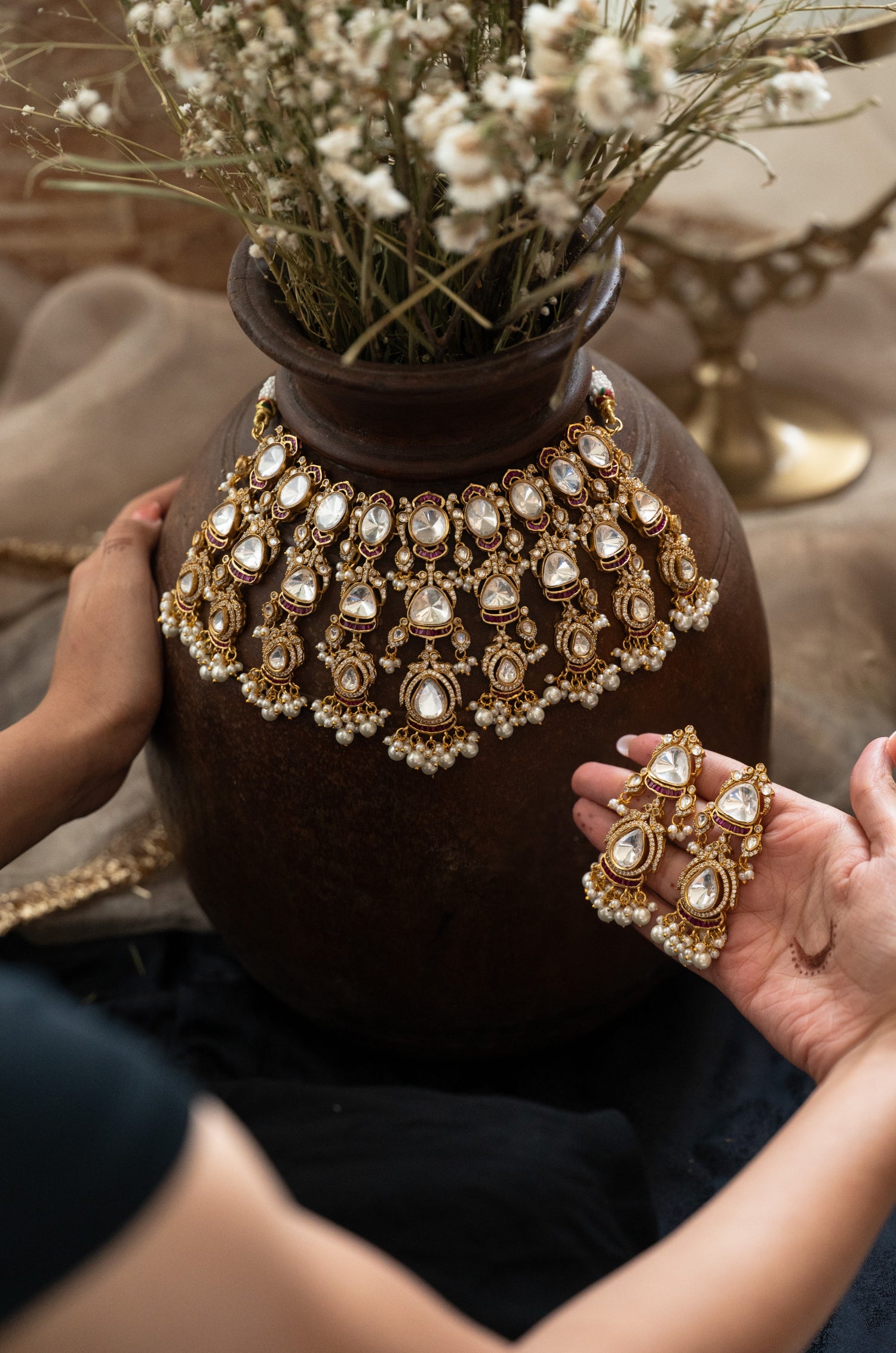 Shifali Polki Necklace Set