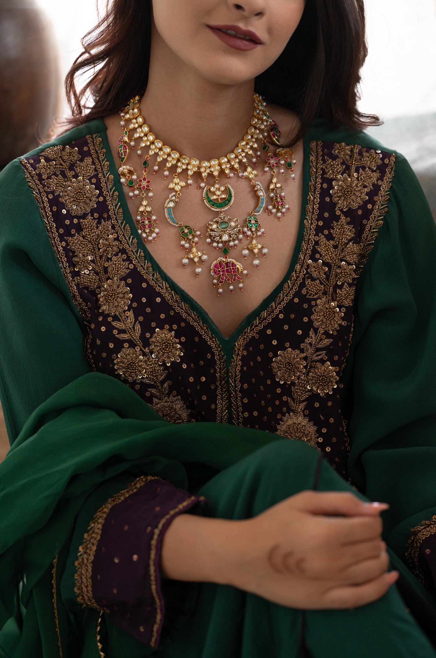 Samina Multicolored Kundan Necklace