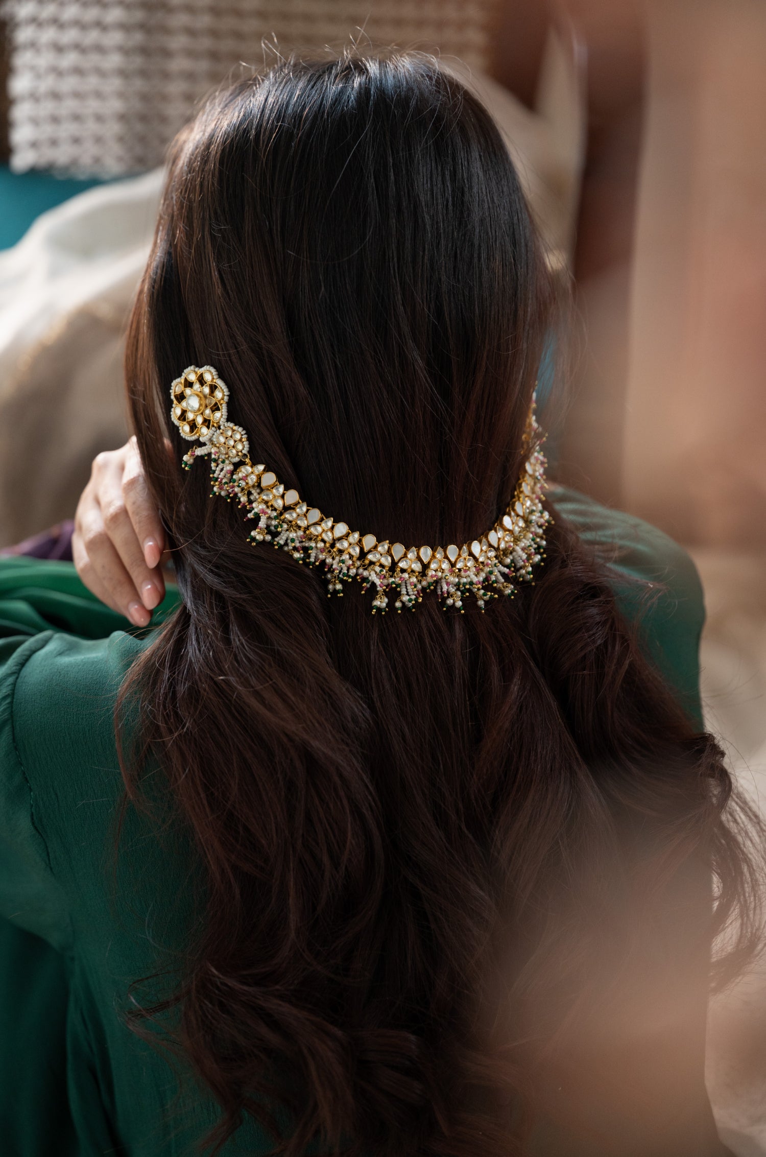 Kavya Mother Of Pearl Braid Pin