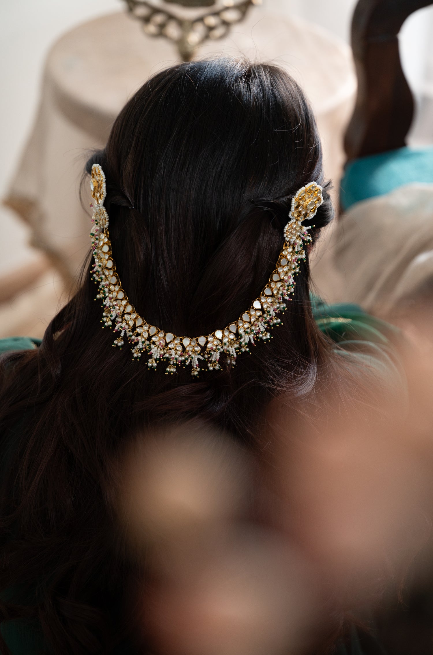 Kavya Mother Of Pearl Braid Pin