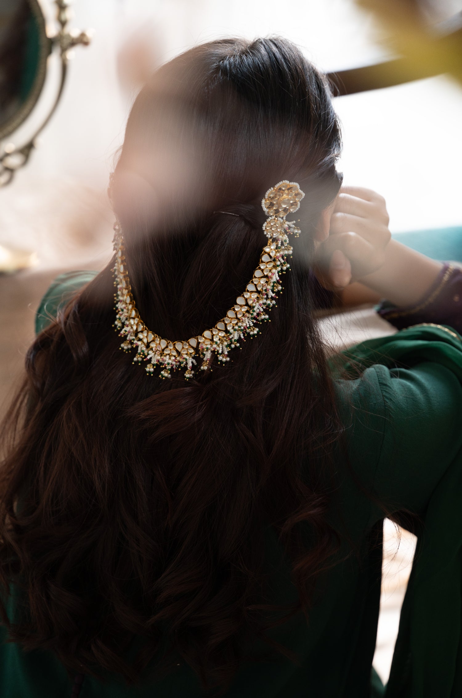 Kavya Mother Of Pearl Braid Pin