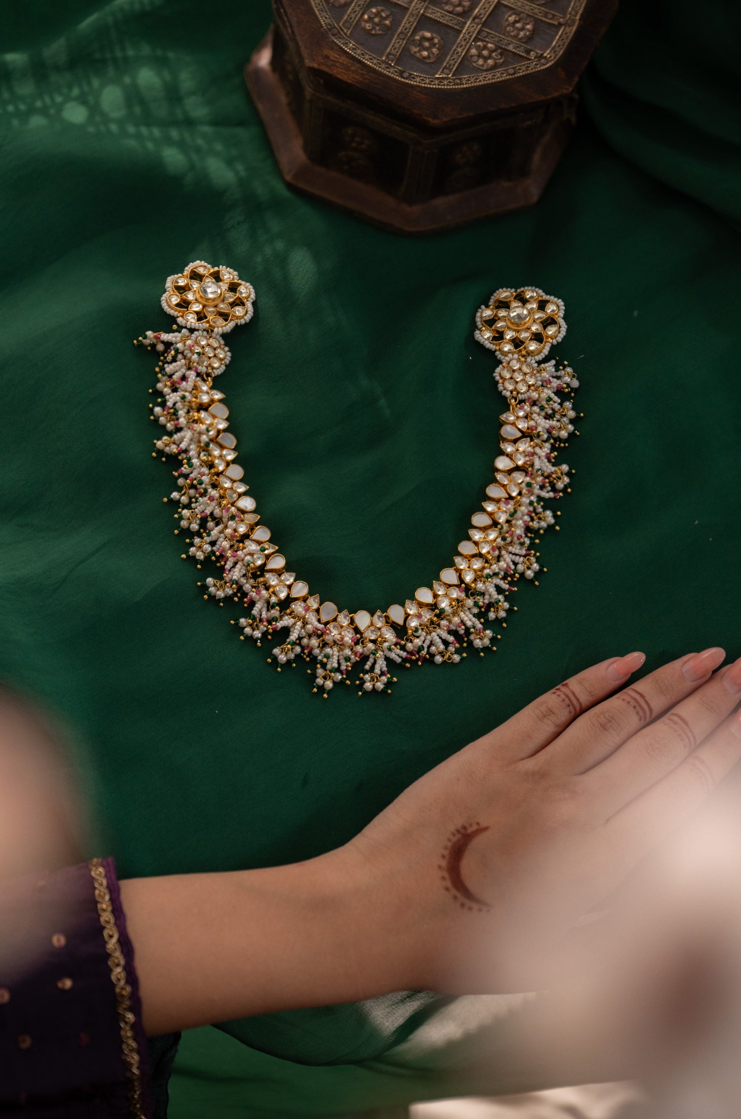 Kavya Mother Of Pearl Braid Pin