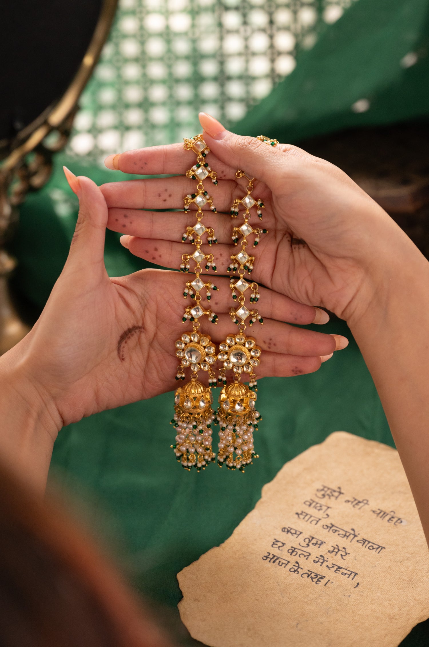Sunidhi Kundan Jhumka Earrings