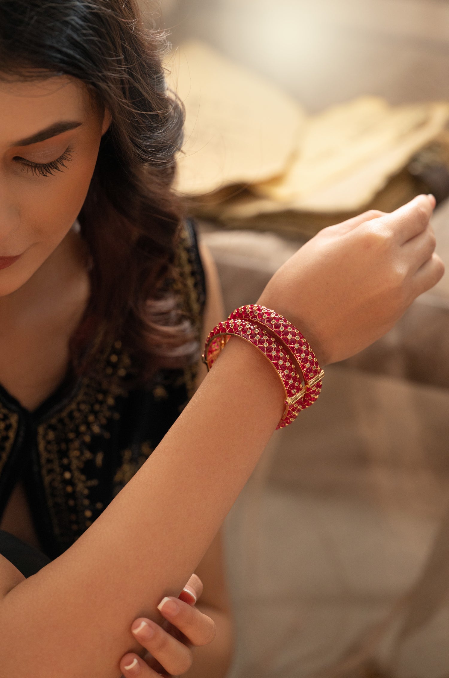 Avani Red Bangles - Set Of 2