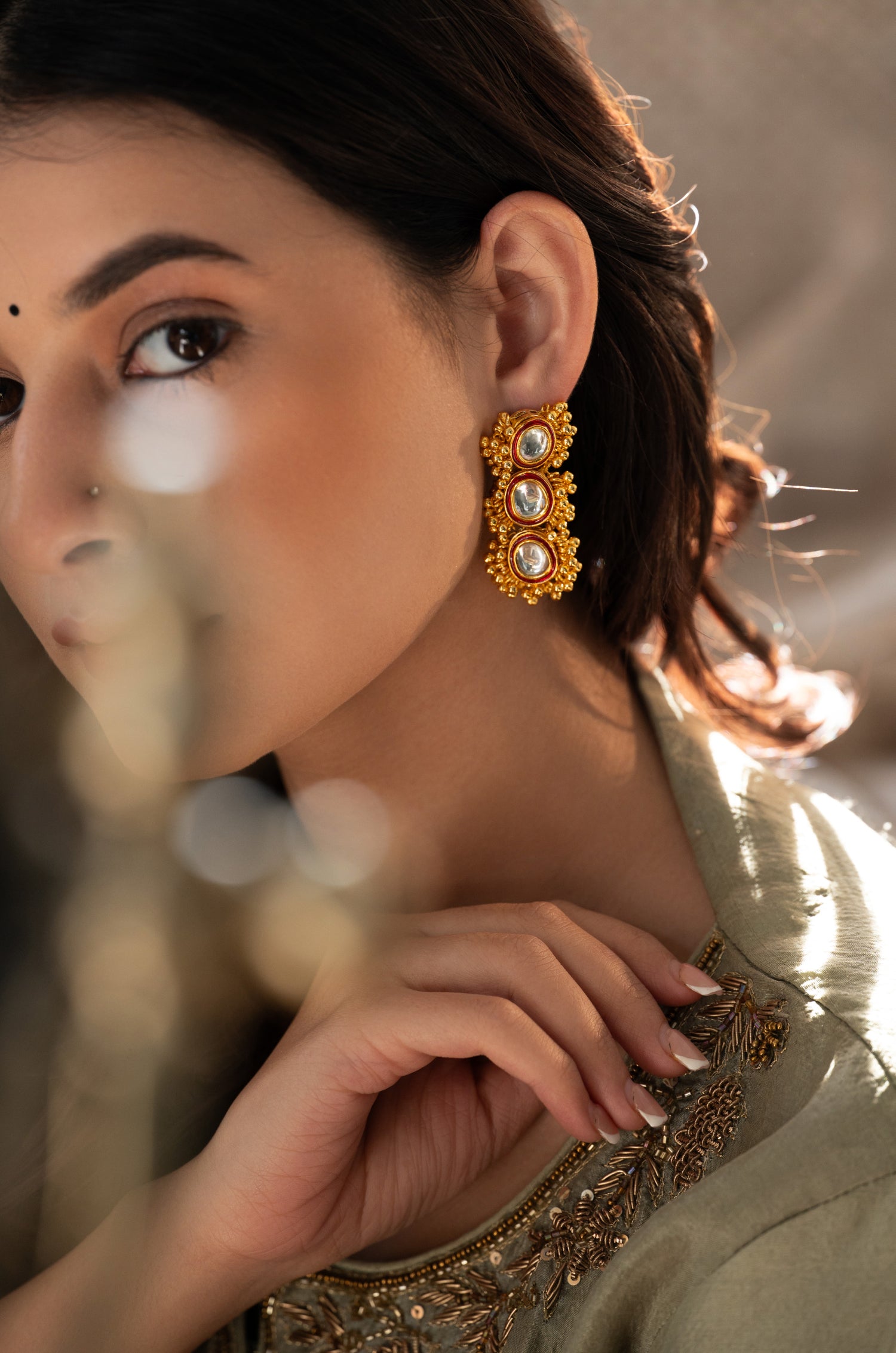 Prachi Kundan Earrings