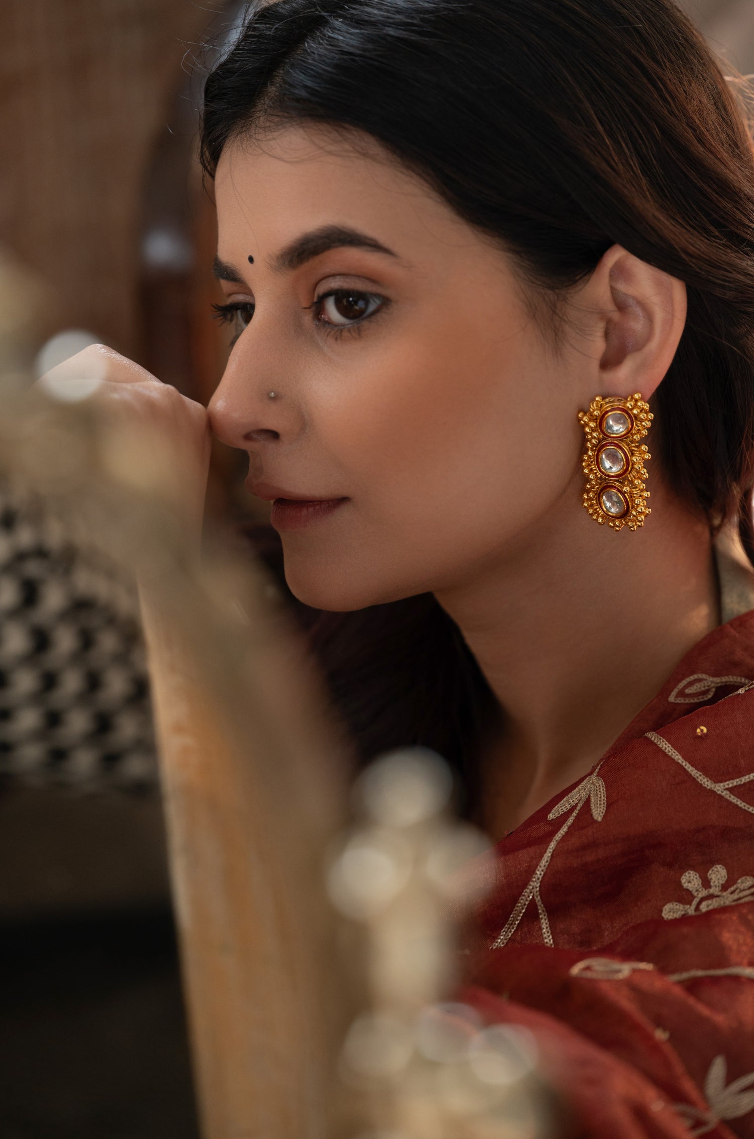Prachi Kundan Earrings