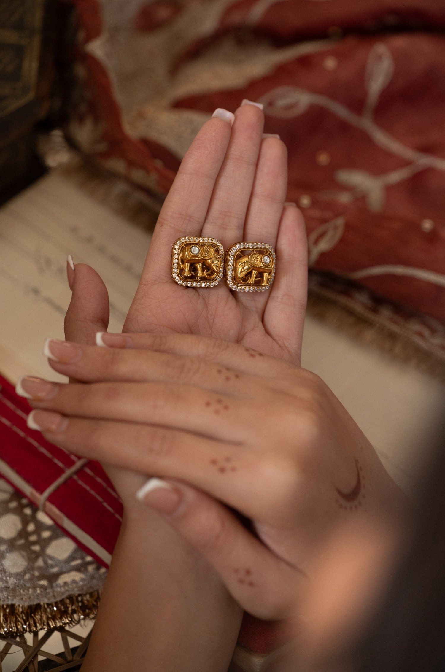 Tasha Victorian Polki Studs