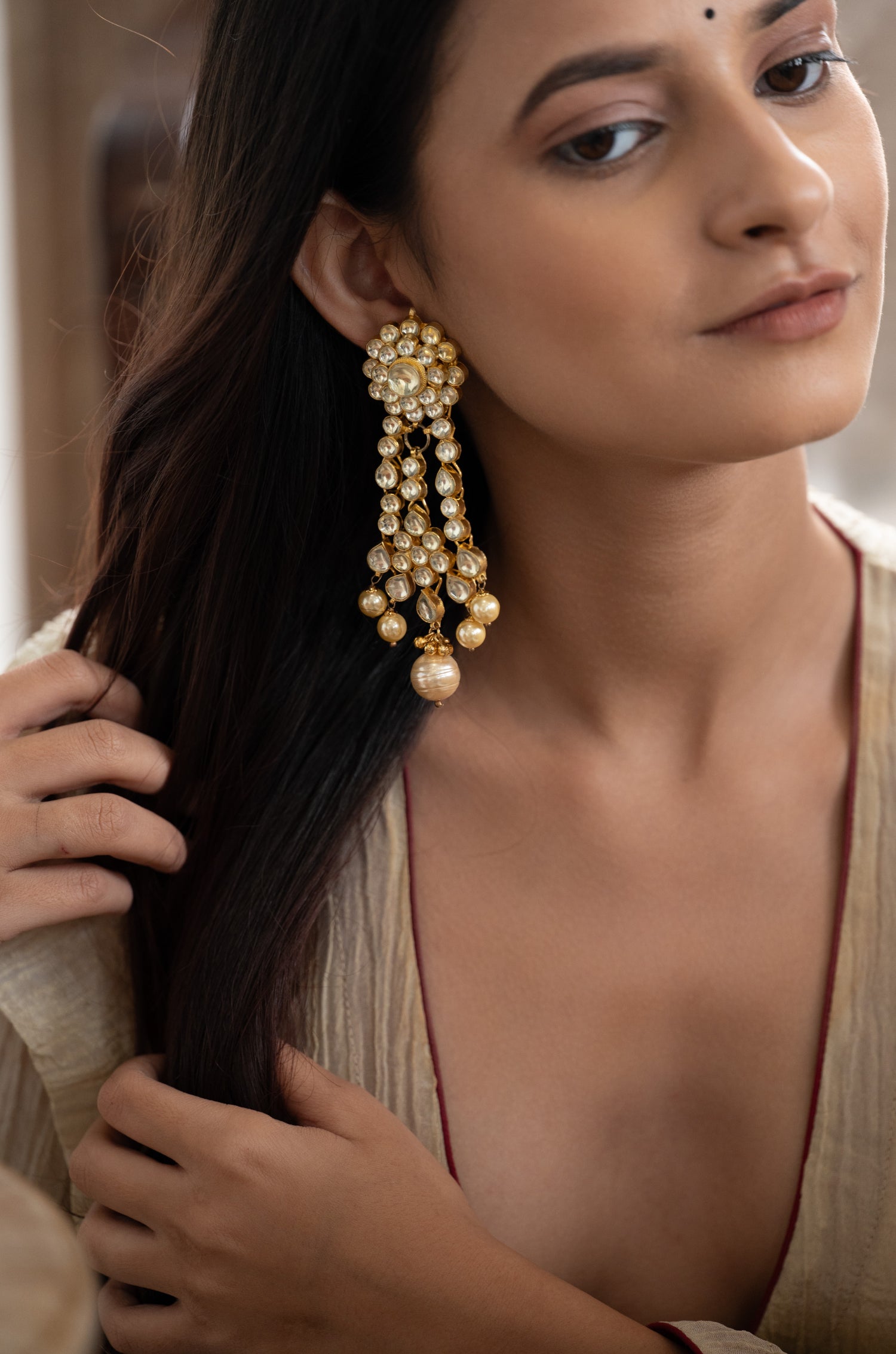 Damy Polki Pearl Earrings