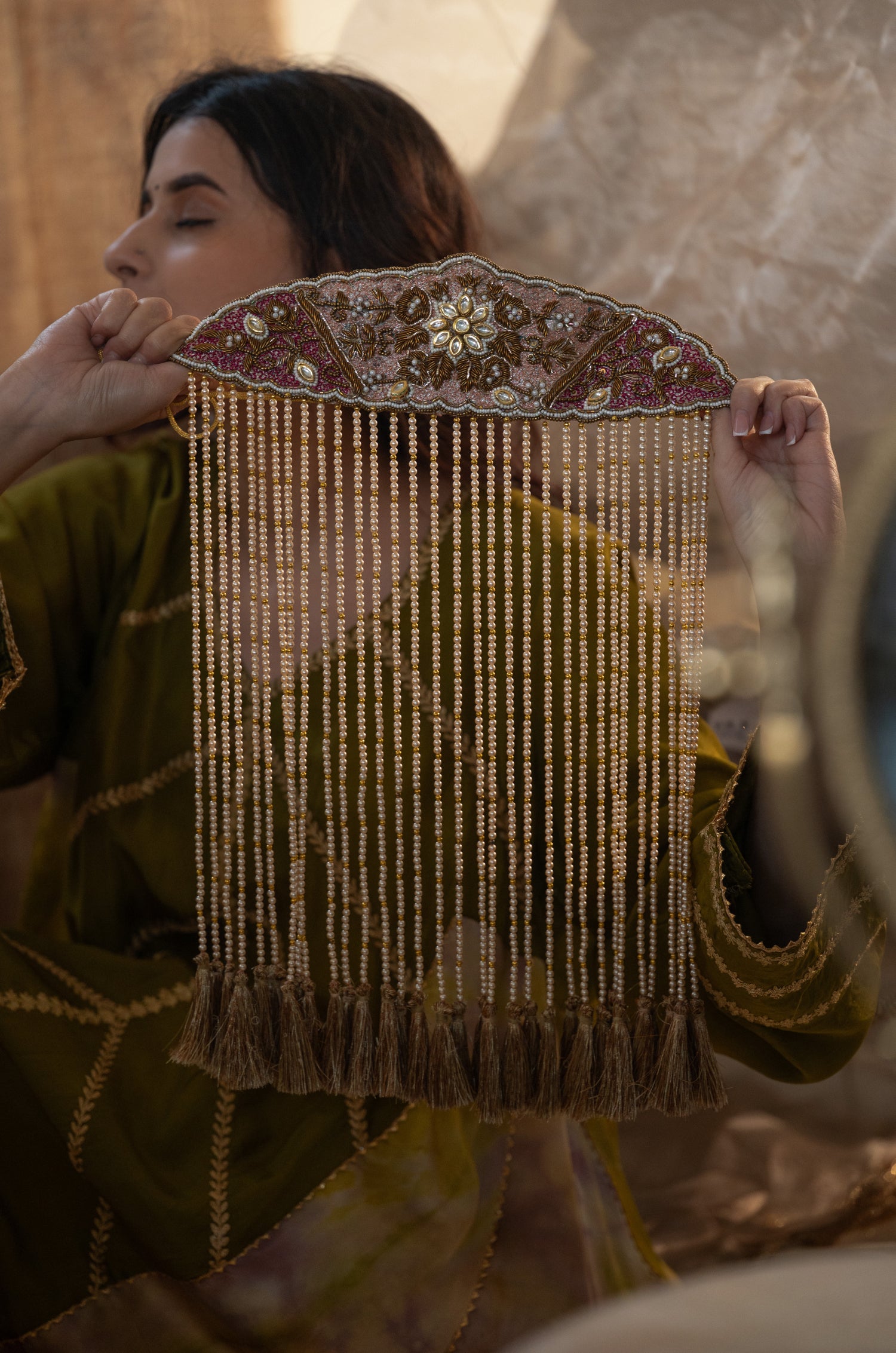 Kamyar Kundan And Pearls Sehra