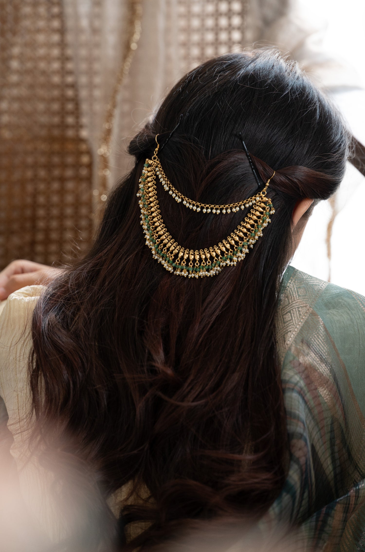 Fareeda Temple Work Braid Pin