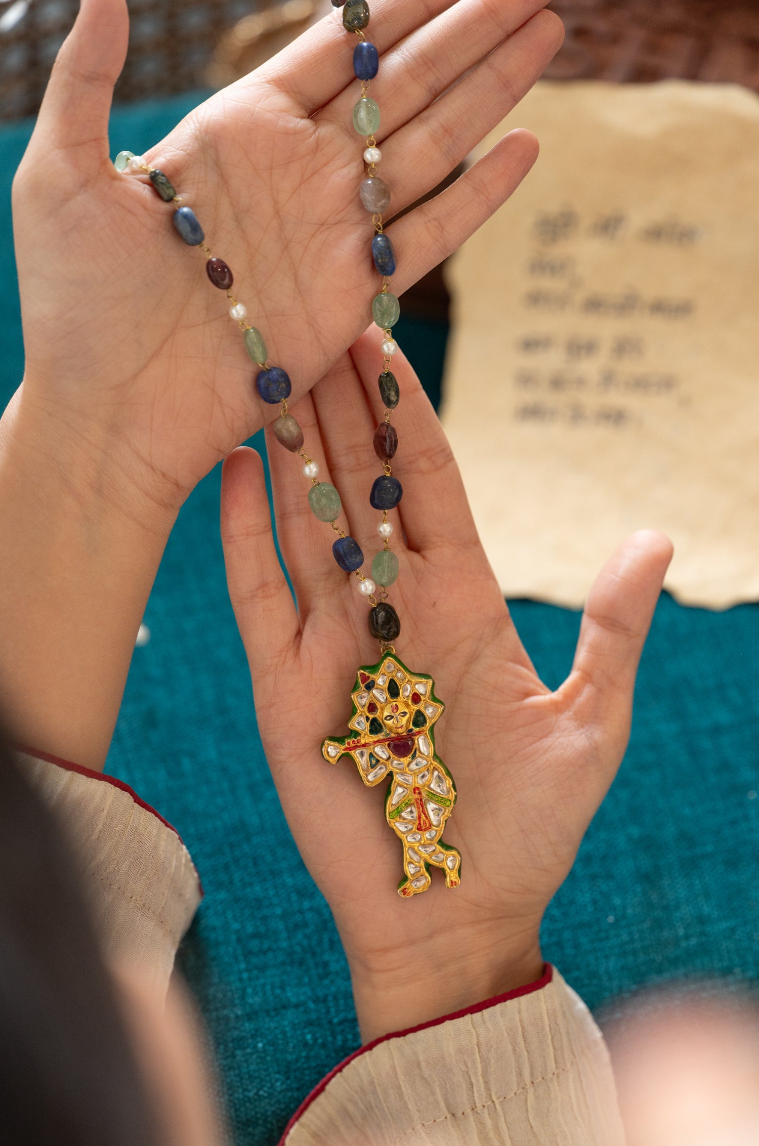 Kanha Multicolored Kundan Necklace