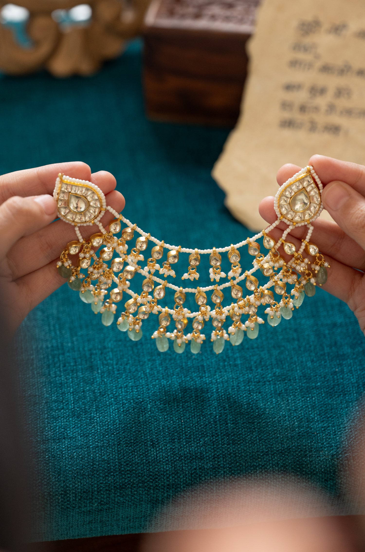 Zohra Kundan Braid Pin