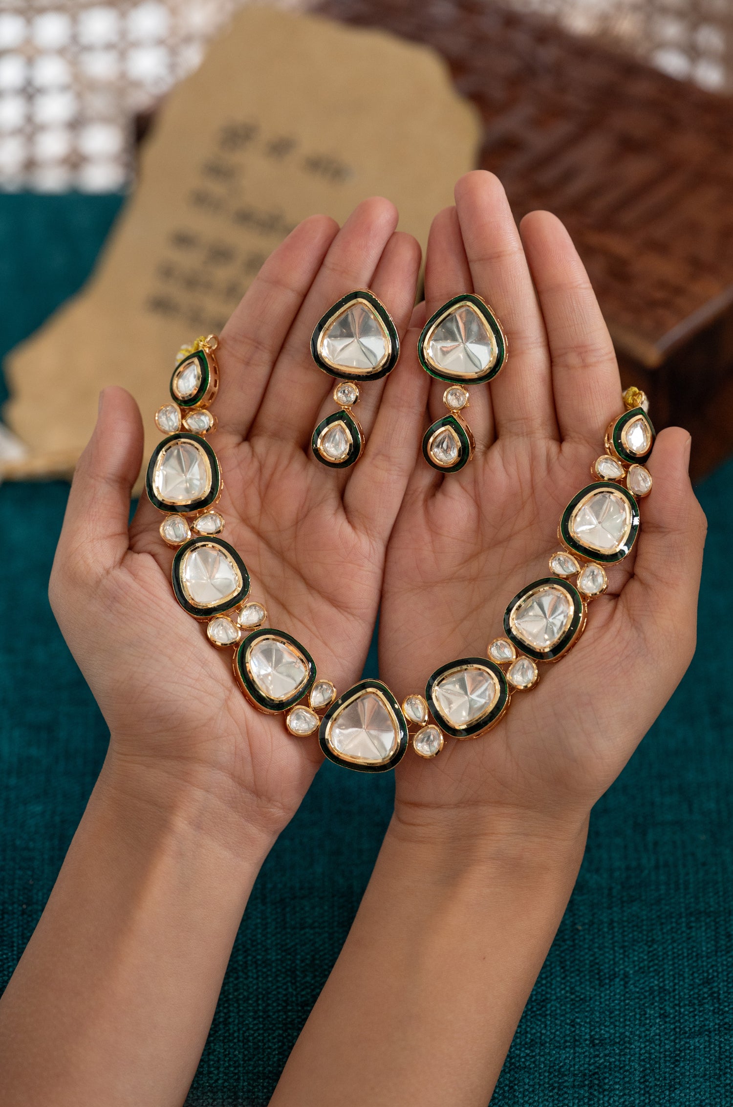 Noorza Polki Necklace Set