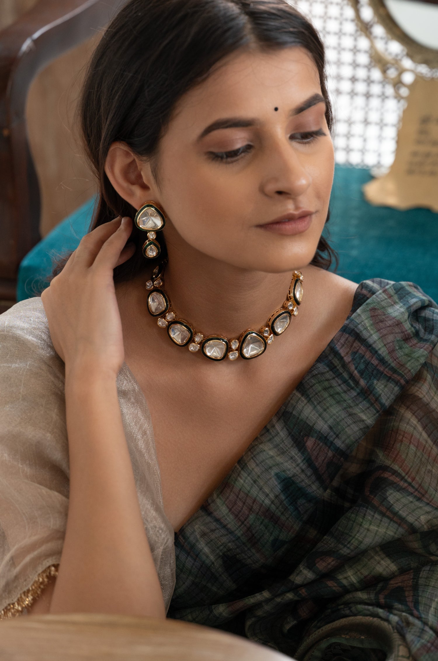 Noorza Polki Necklace Set