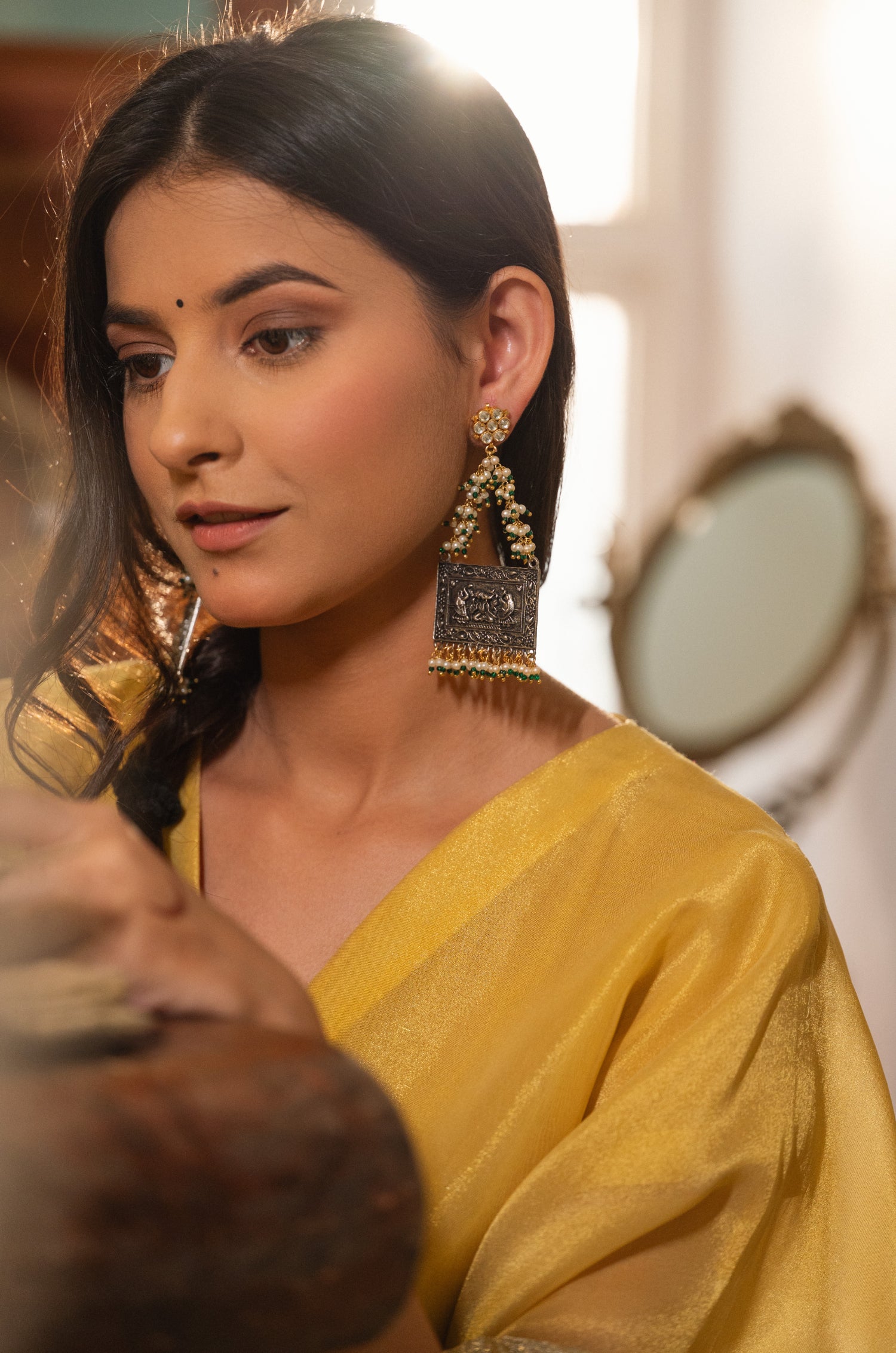 Vamika Kundan Antique Earrings