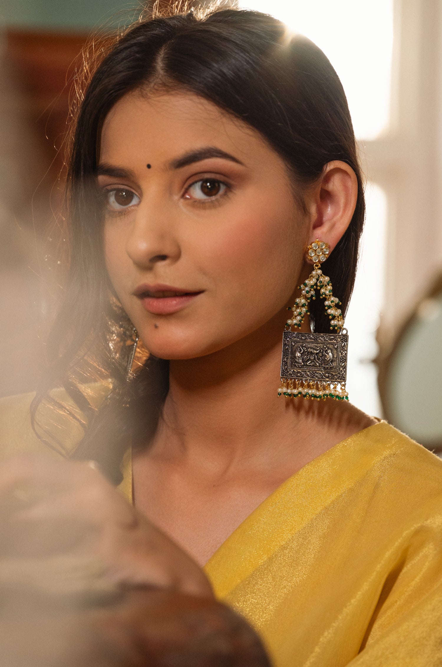 Vamika Kundan Antique Earrings