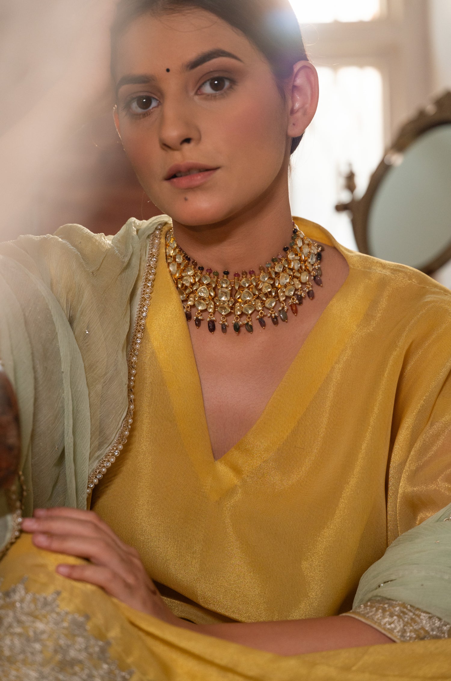 Daksha Multicolored Choker Necklace Set