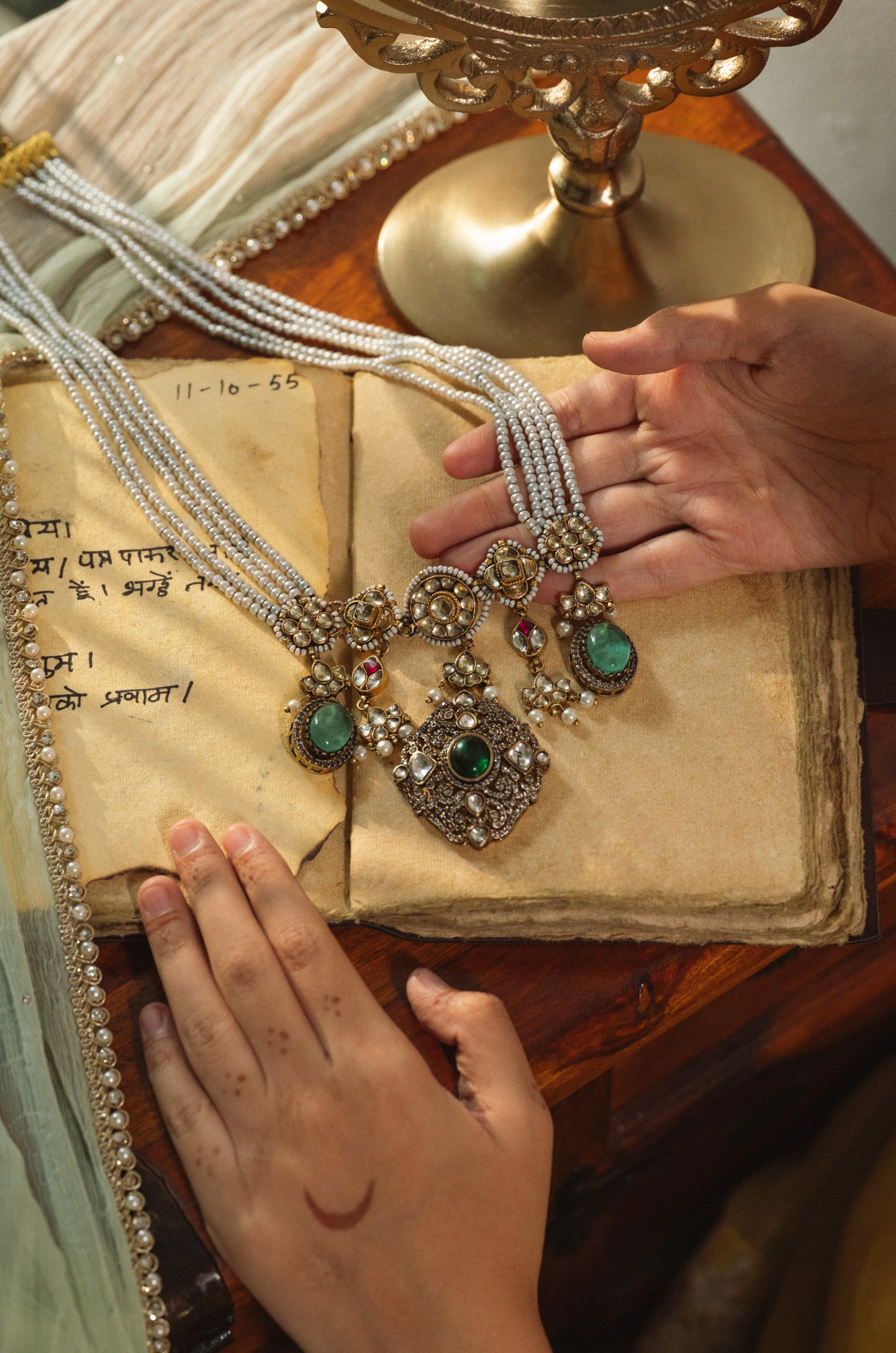 Damak Kundan And Polki Necklace