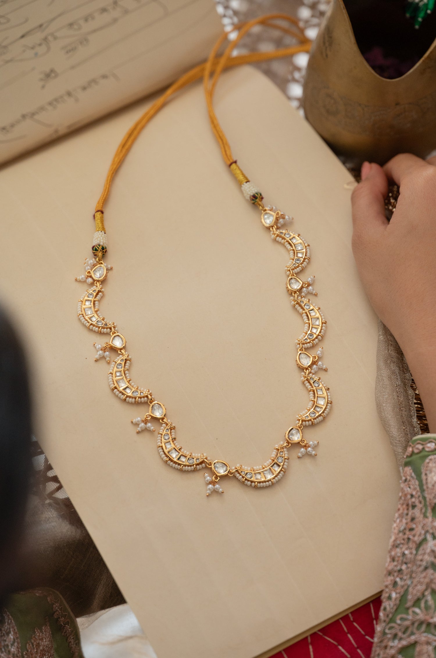 Suhasini Pearl Kundan Necklace