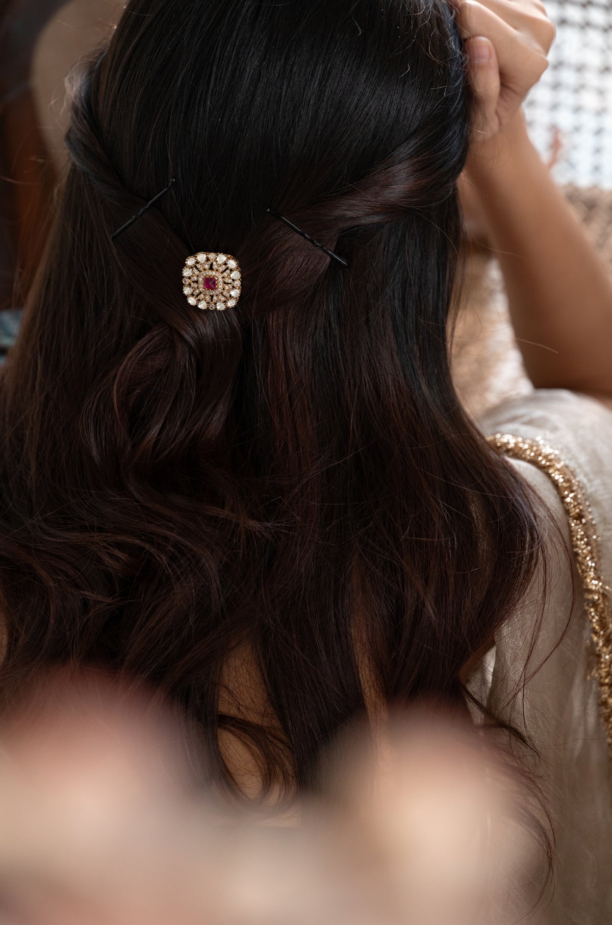 Sehar Polki Braid Pin