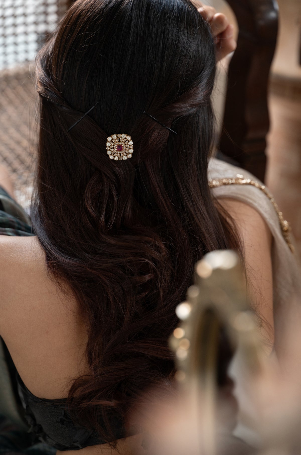 Sehar Polki Braid Pin