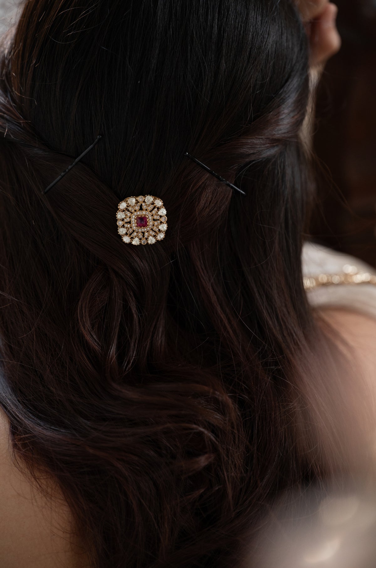 Sehar Polki Braid Pin
