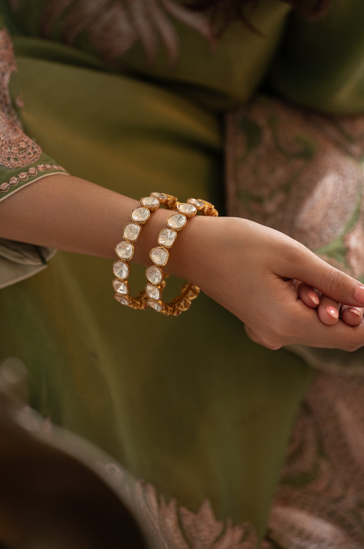 Sharini Polki Bangles - Set of 2