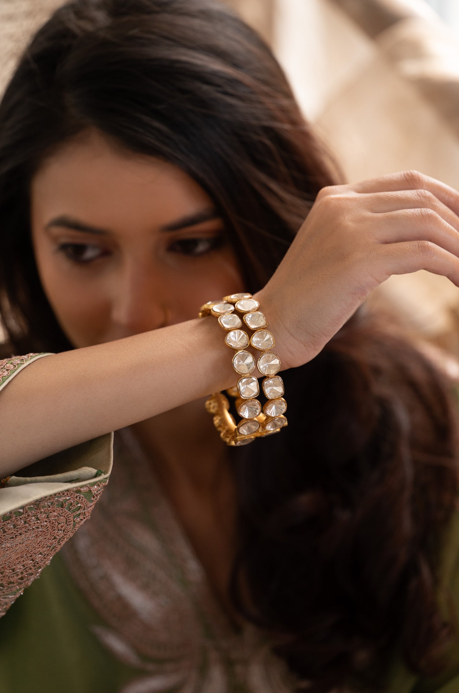 Sharini Polki Bangles - Set of 2