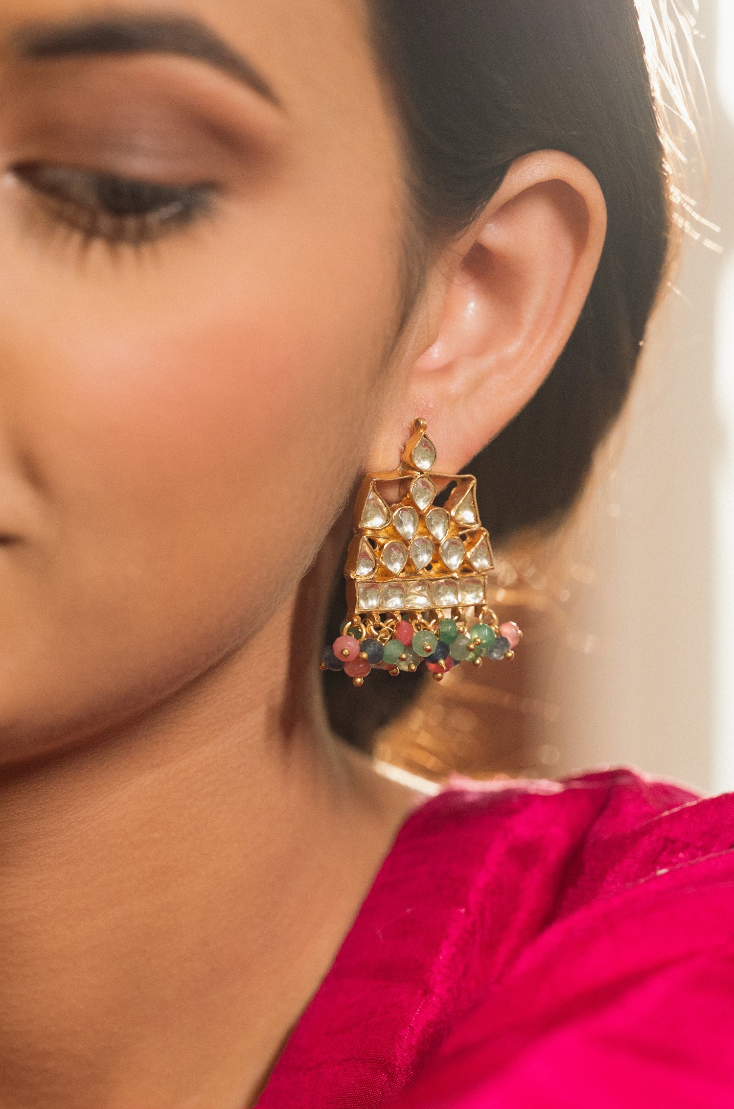 Naviya Kundan Multicolored Earrings