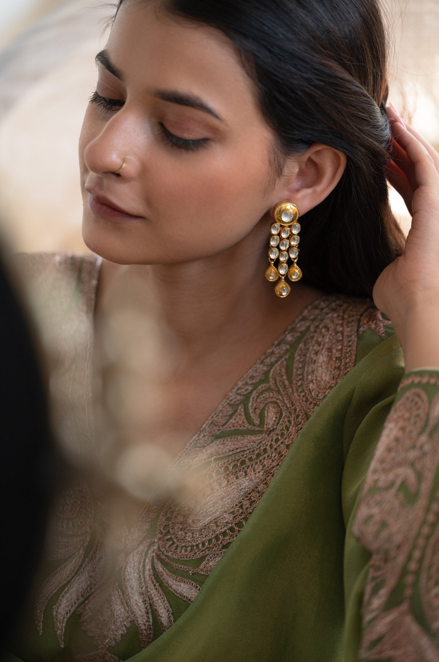 Zahira Kundan Earrings
