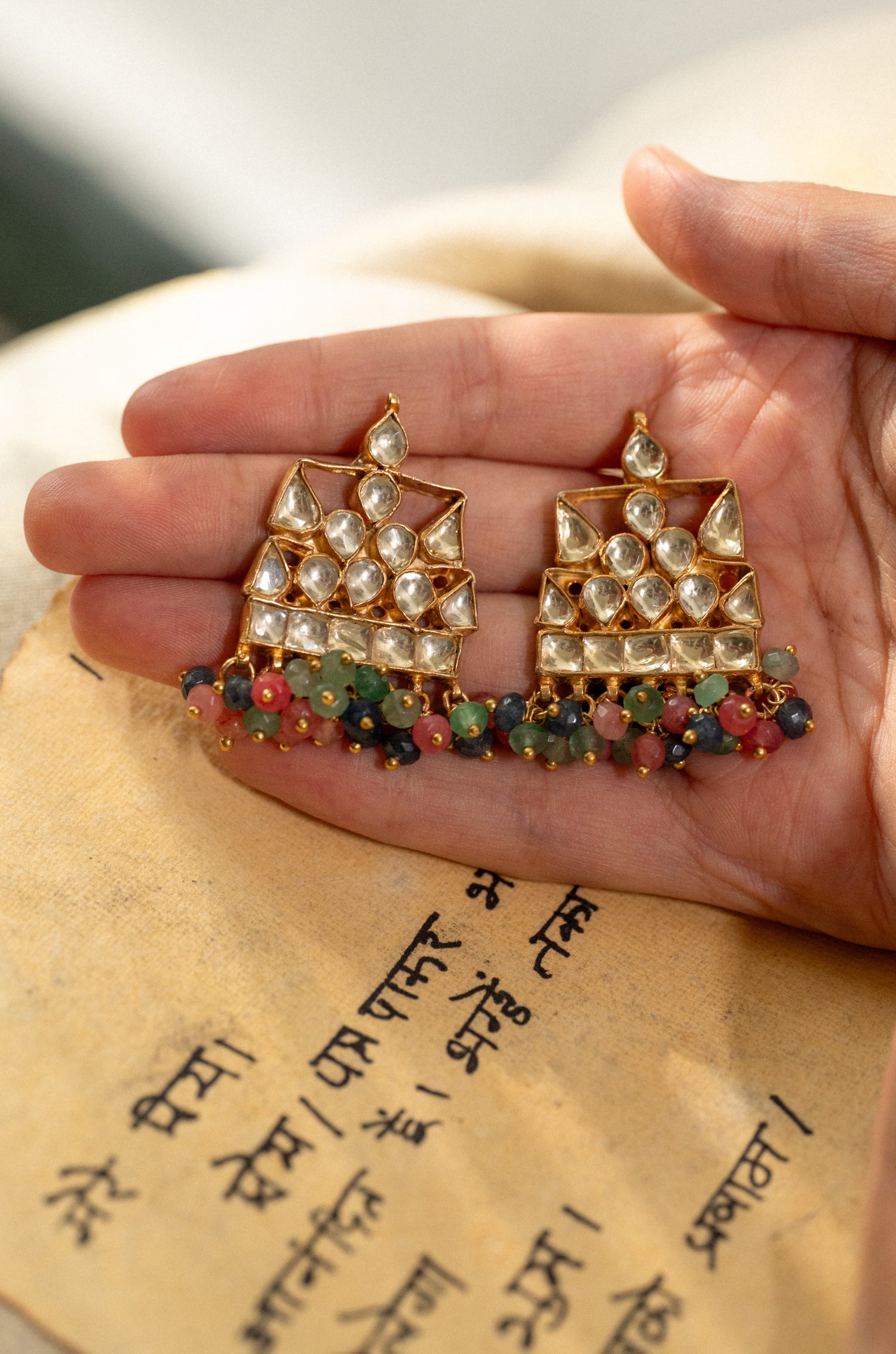 Naviya Kundan Multicolored Earrings