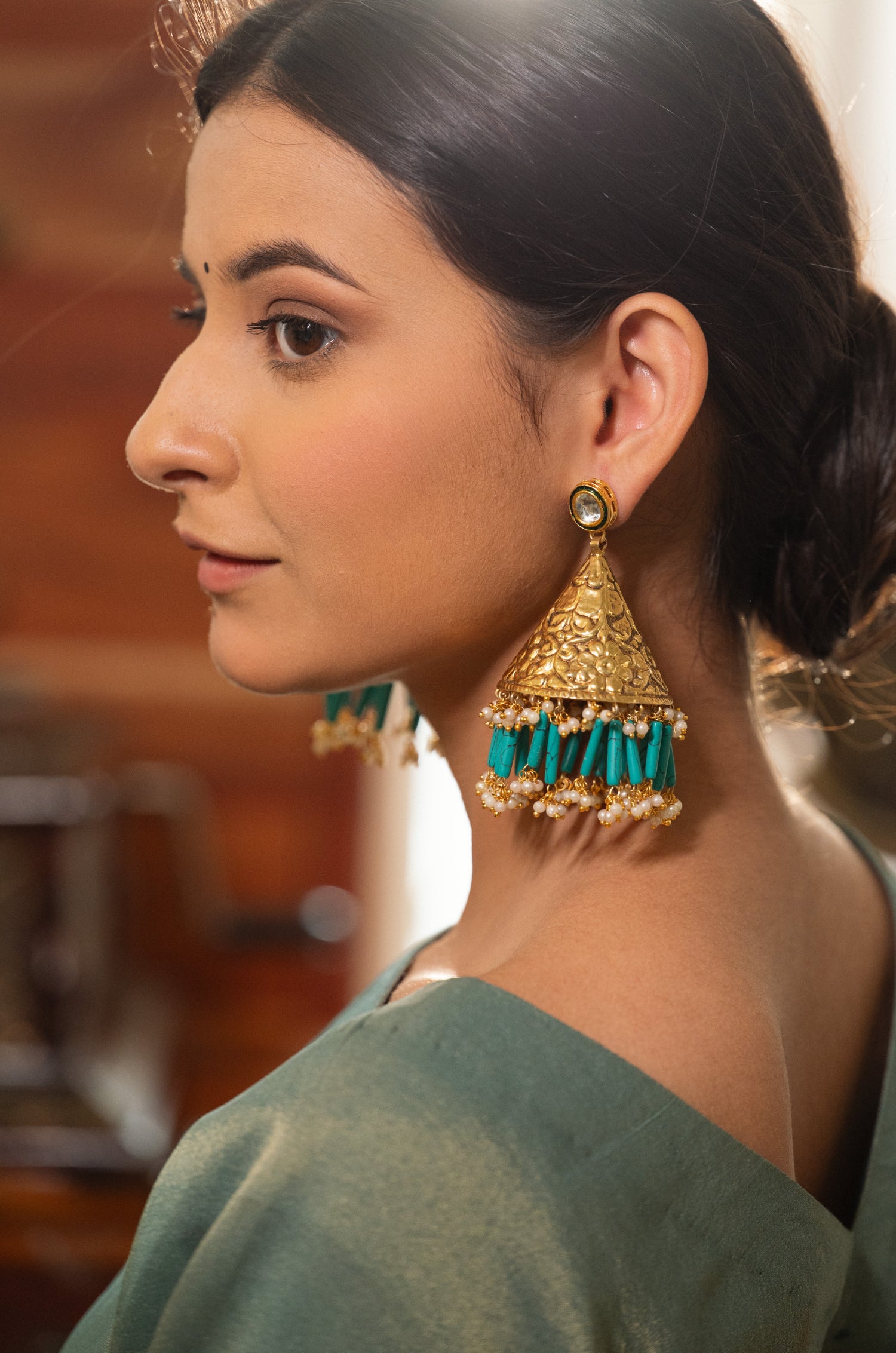 Seesha Dogri Chitrayi Jhumka Earrings