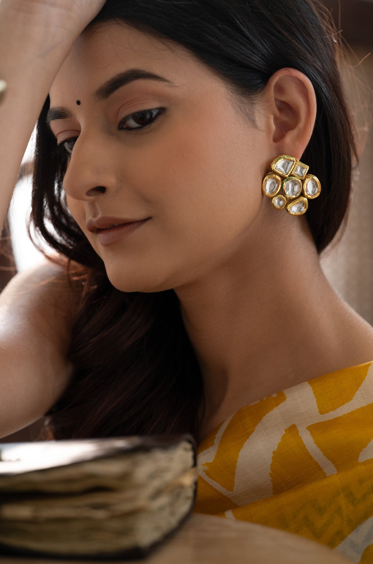 Kamya Kundan Studs
