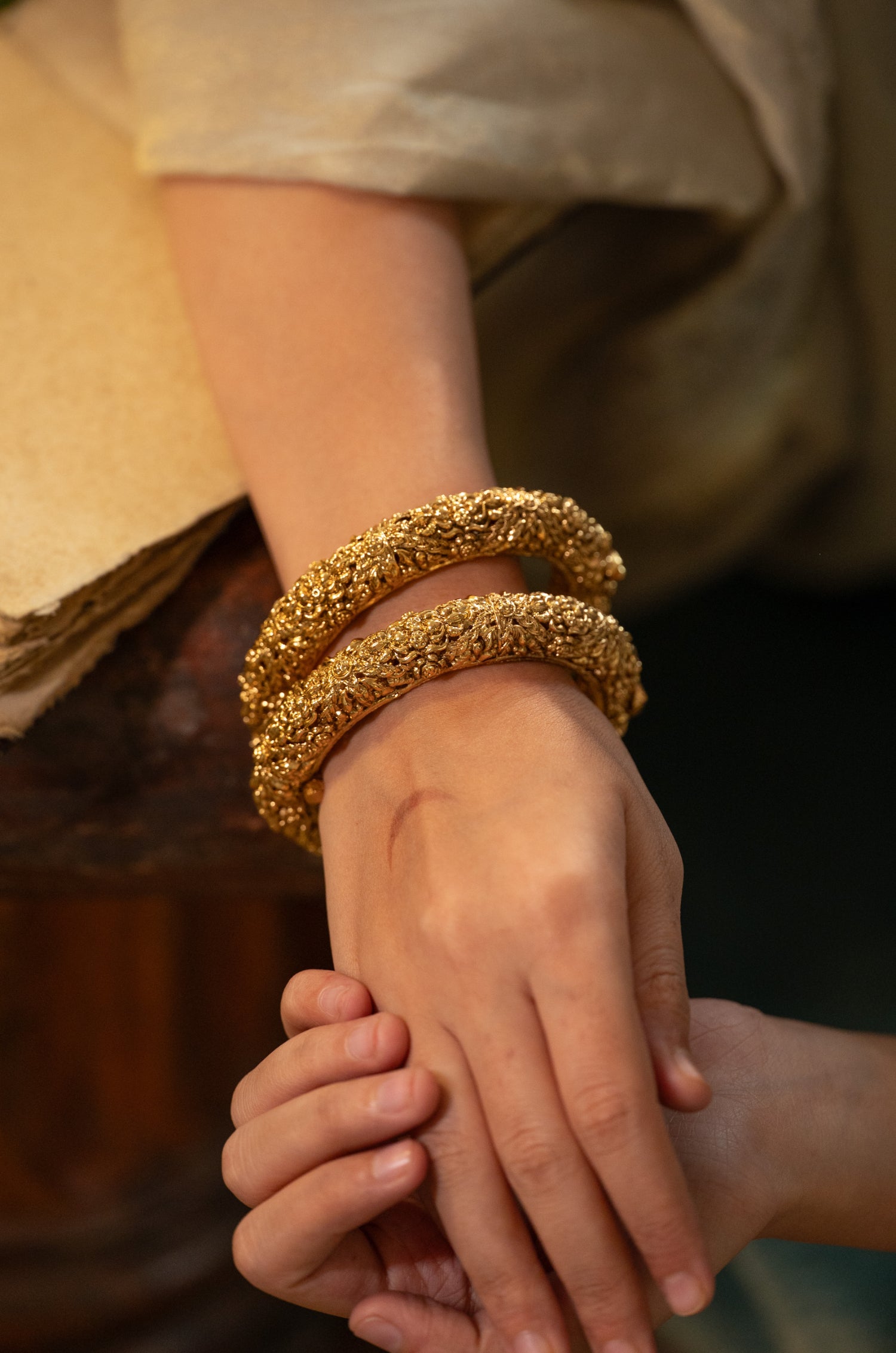 Vanika Temple Bangles - Set of 2