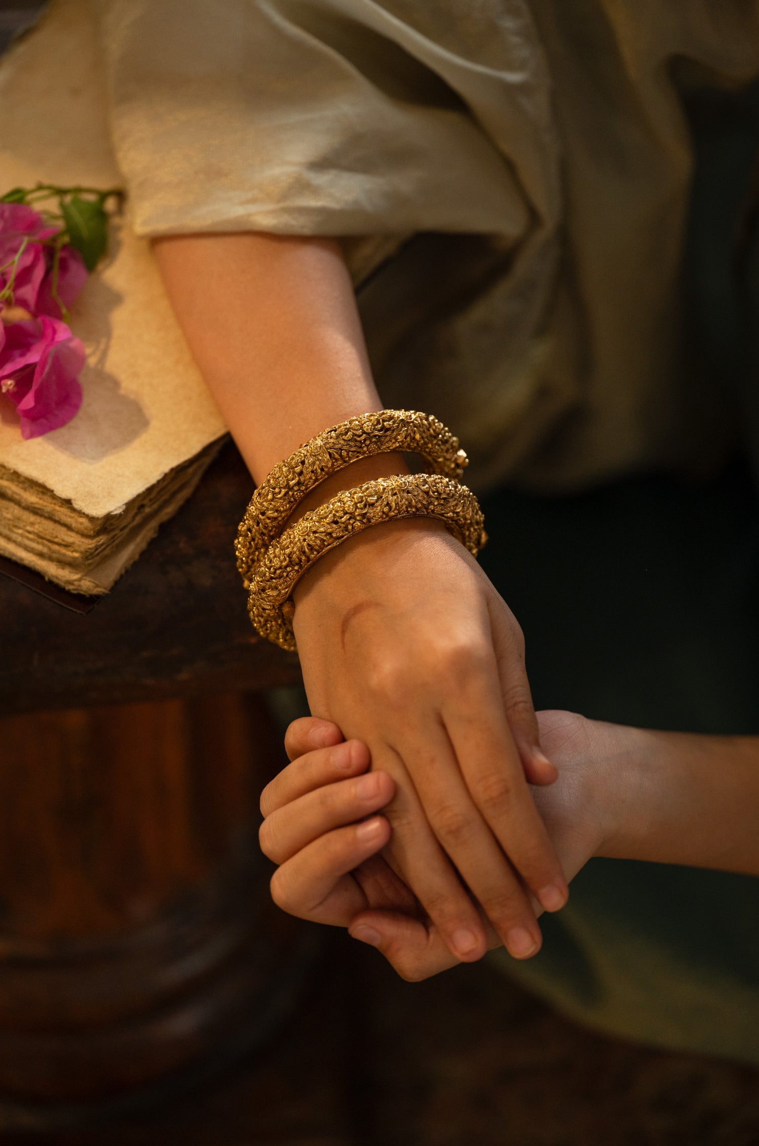 Vanika Temple Bangles - Set of 2