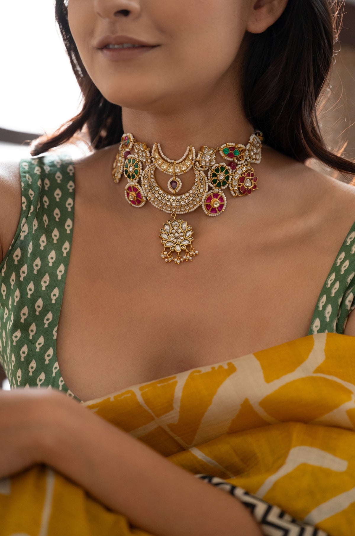 Rubina Multicolored Kundan Necklace