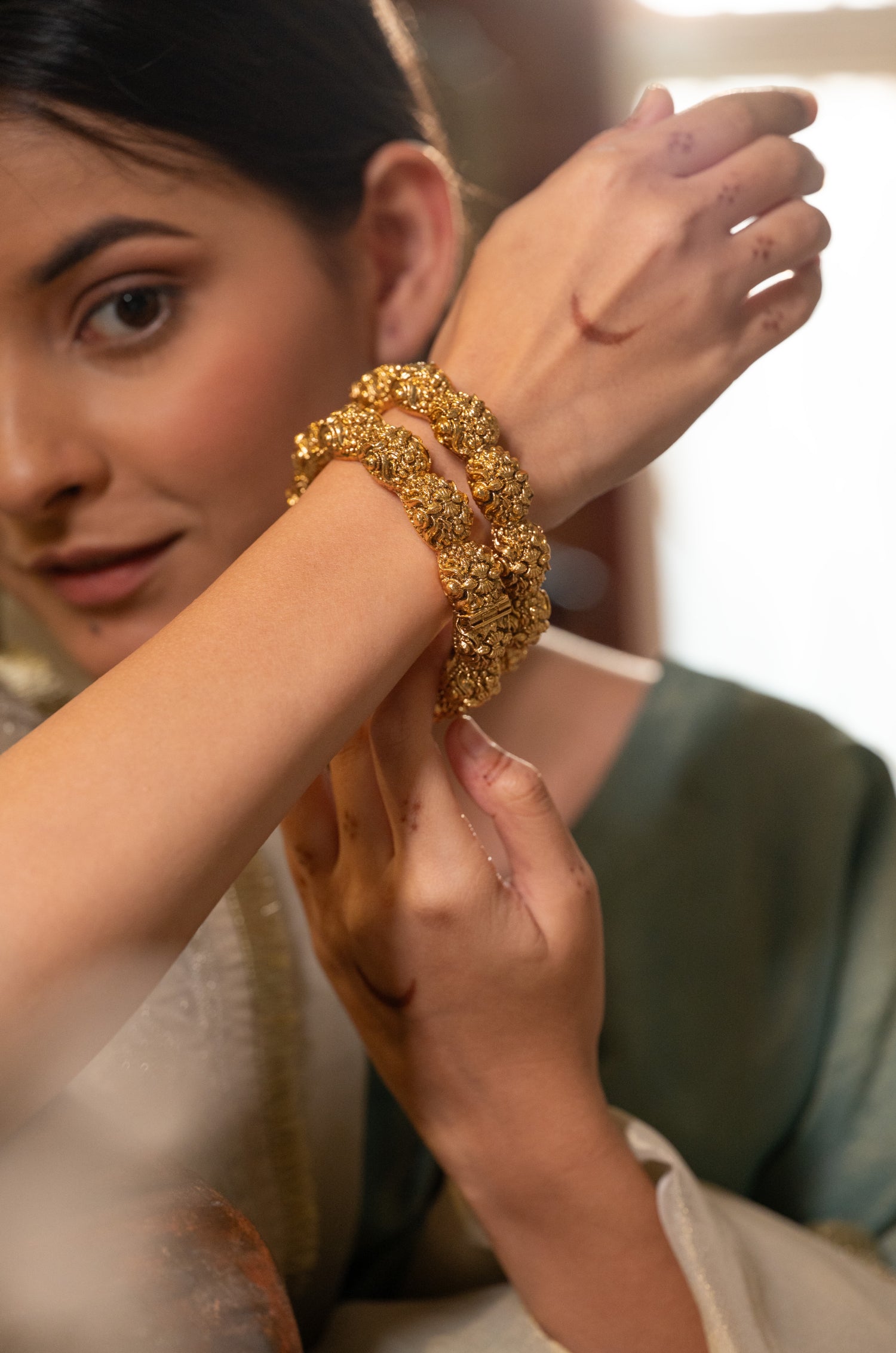 Ridhi Temple Bangles - Set of 2